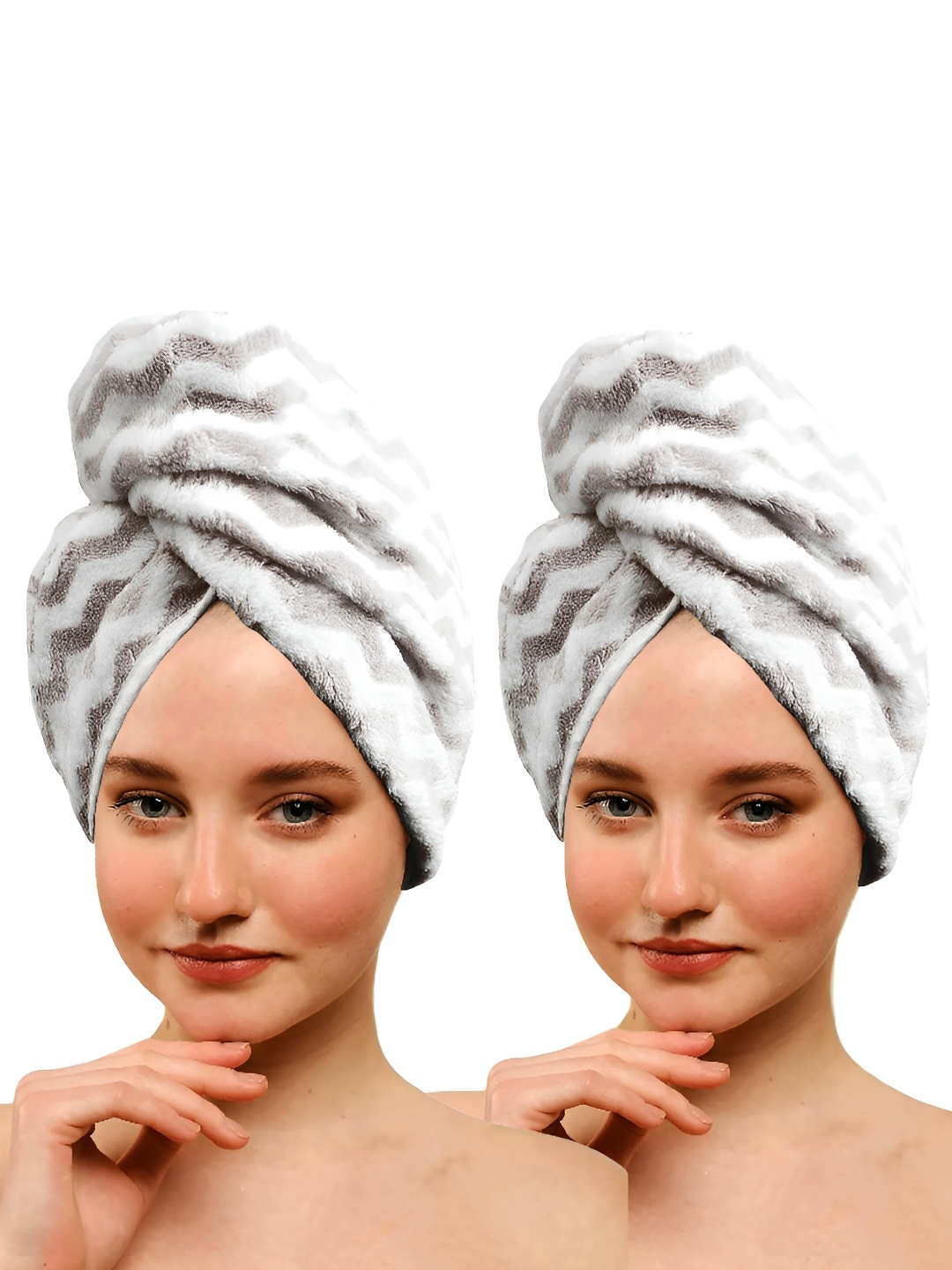 

Lunar Days Grey & White 2 Pcs Striped Other 300 GSM Bath Towel