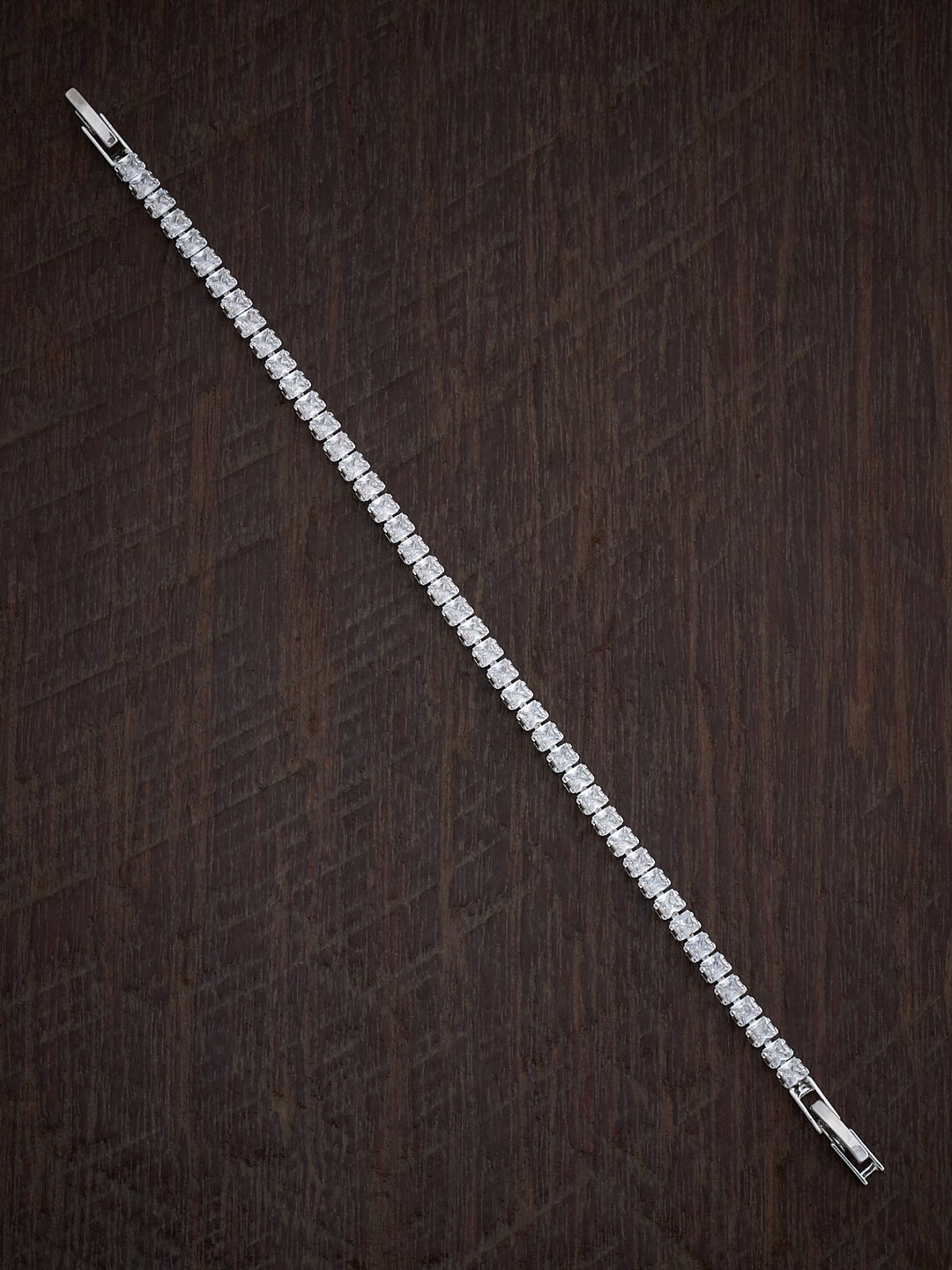

Kushal's Fashion Jewellery Women Cubic Zirconia Rhodium-Plated Armlet Bracelet, Silver