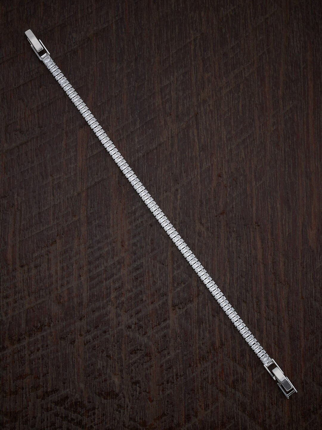 

Kushal's Fashion Jewellery Women Cubic Zirconia Rhodium-Plated Armlet Bracelet, Silver