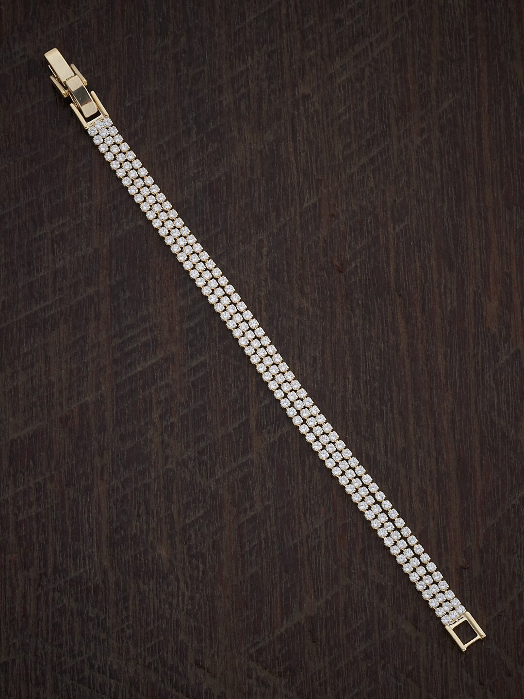 

Kushal's Fashion Jewellery Women Cubic Zirconia Gold-Plated Armlet Bracelet, White
