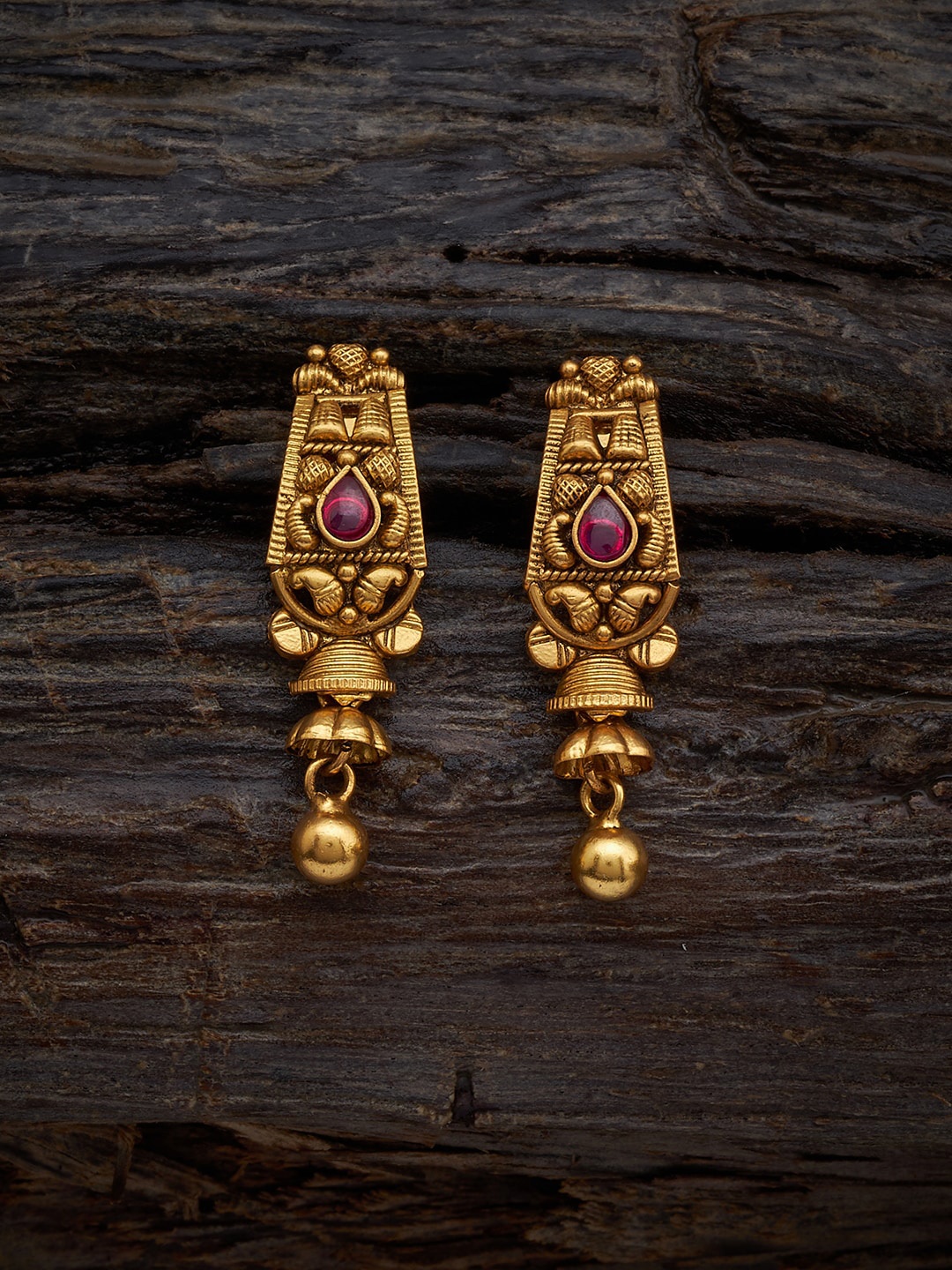 

Kushal's Fashion Jewellery Gold-Plated 92.5 Pure Silver Classic Drop Earrings