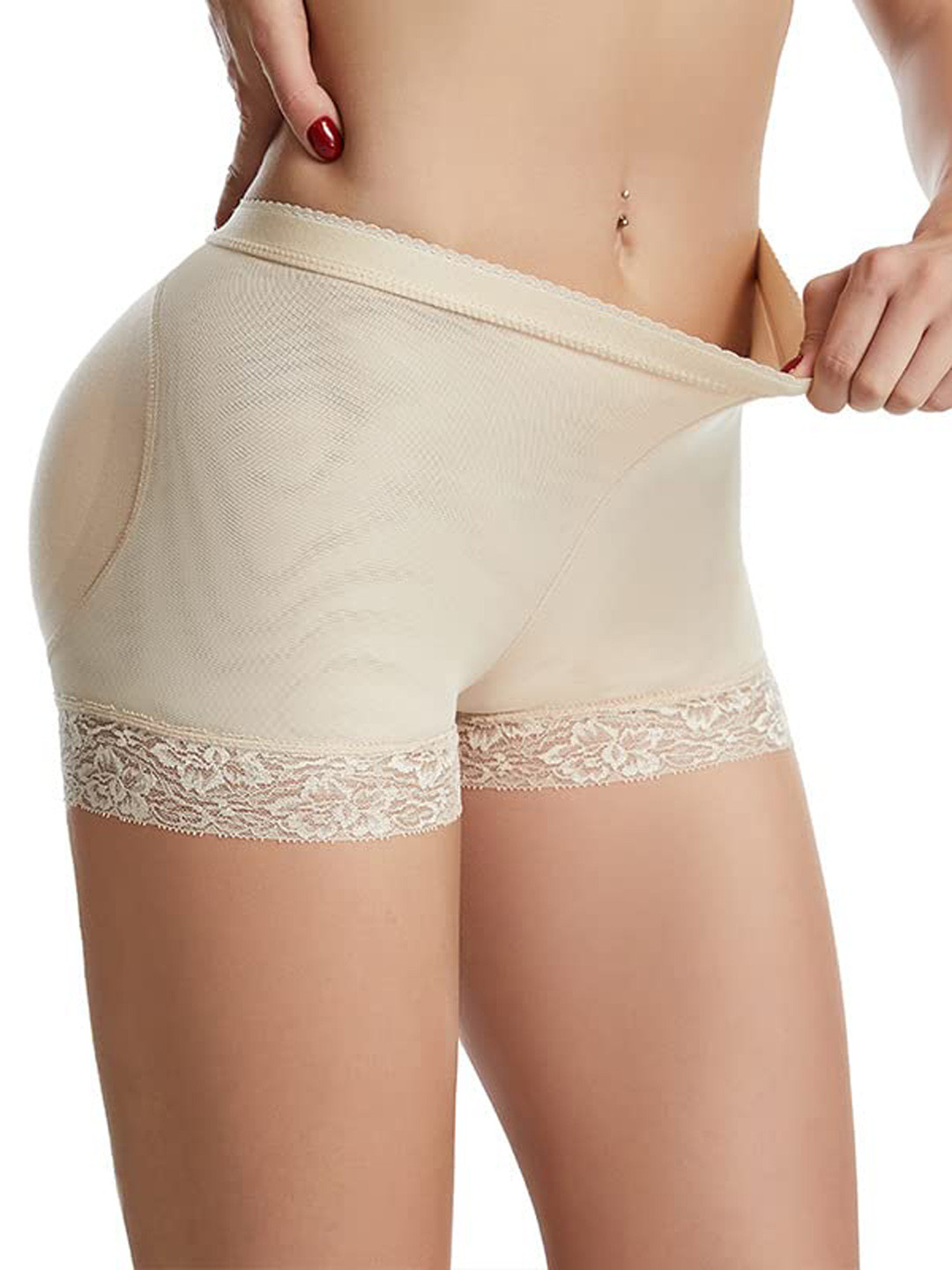 

CareDone Women High Rise Breathable Padded Butt Enhancing Lifter Panty, Cream