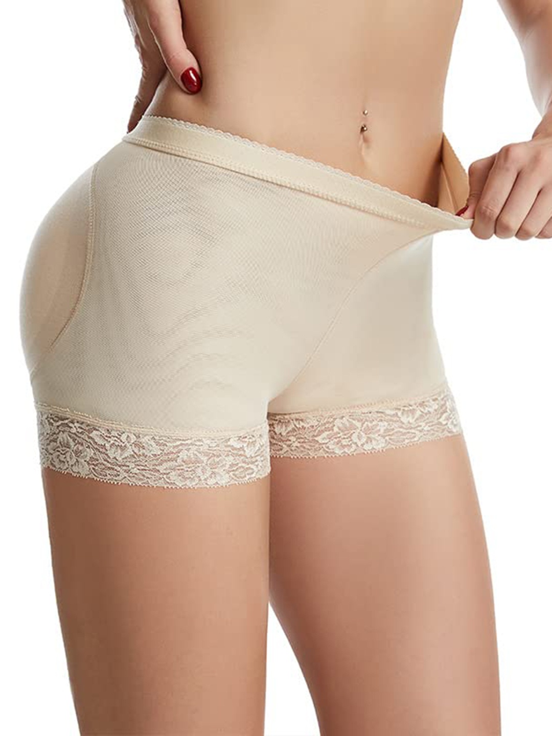 

CareDone Women High Rise Breathable Padded Butt Enhancing Lifter Panty, Cream