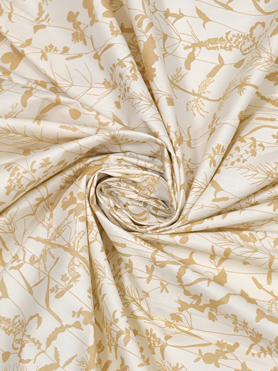 

EverHOME Cream-Coloured & Beige Floral 160 TC Queen Bedsheet with 2 Pillow Covers