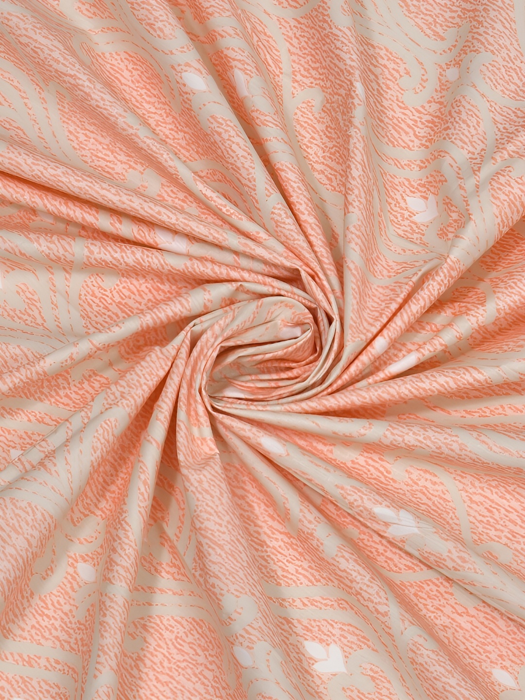 

EverHOME Orange & White Floral 160 TC Queen Bedsheet with 2 Pillow Covers