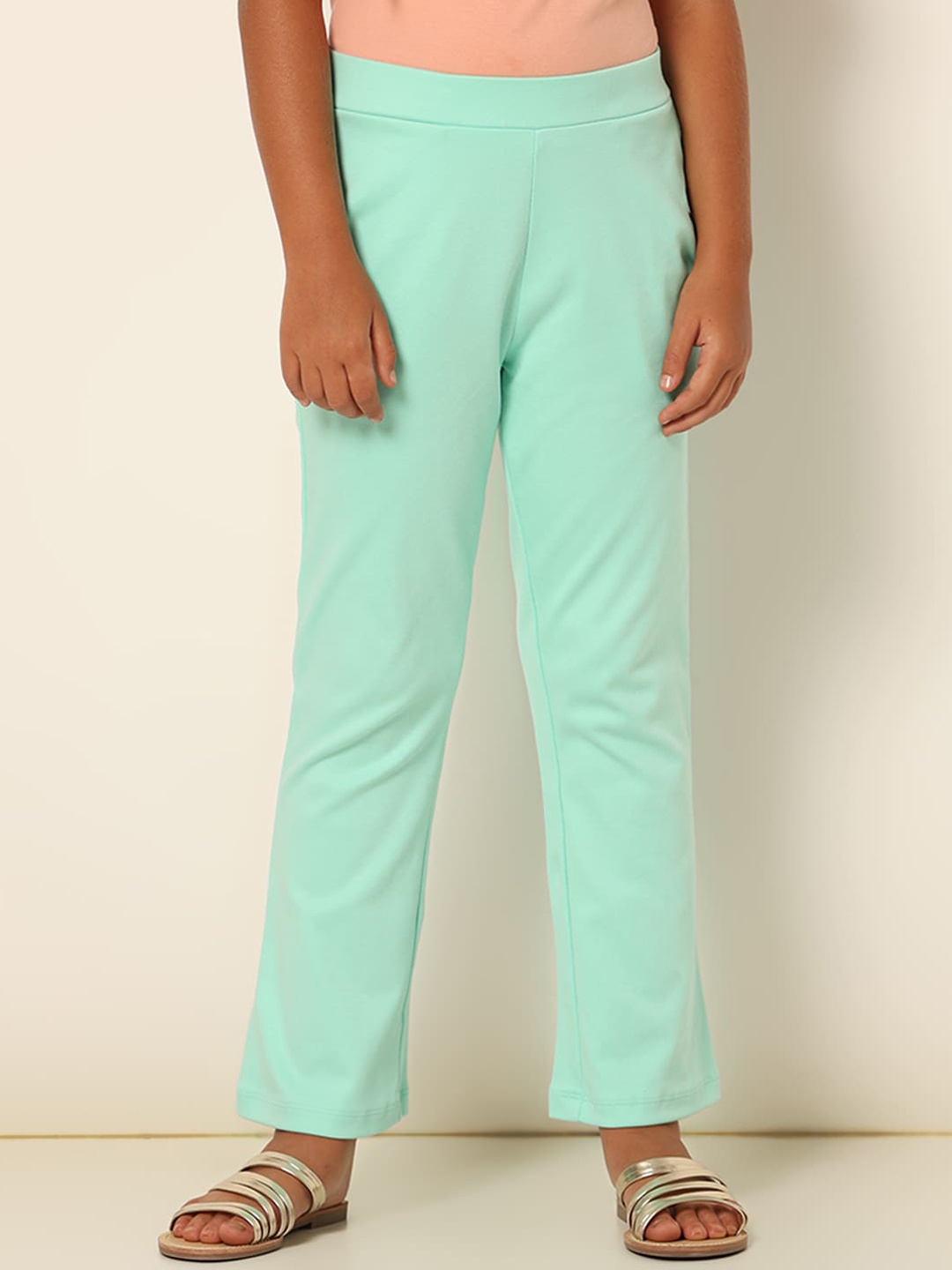 

Vero Moda Girls Straight Fit Cotton Trousers, Green