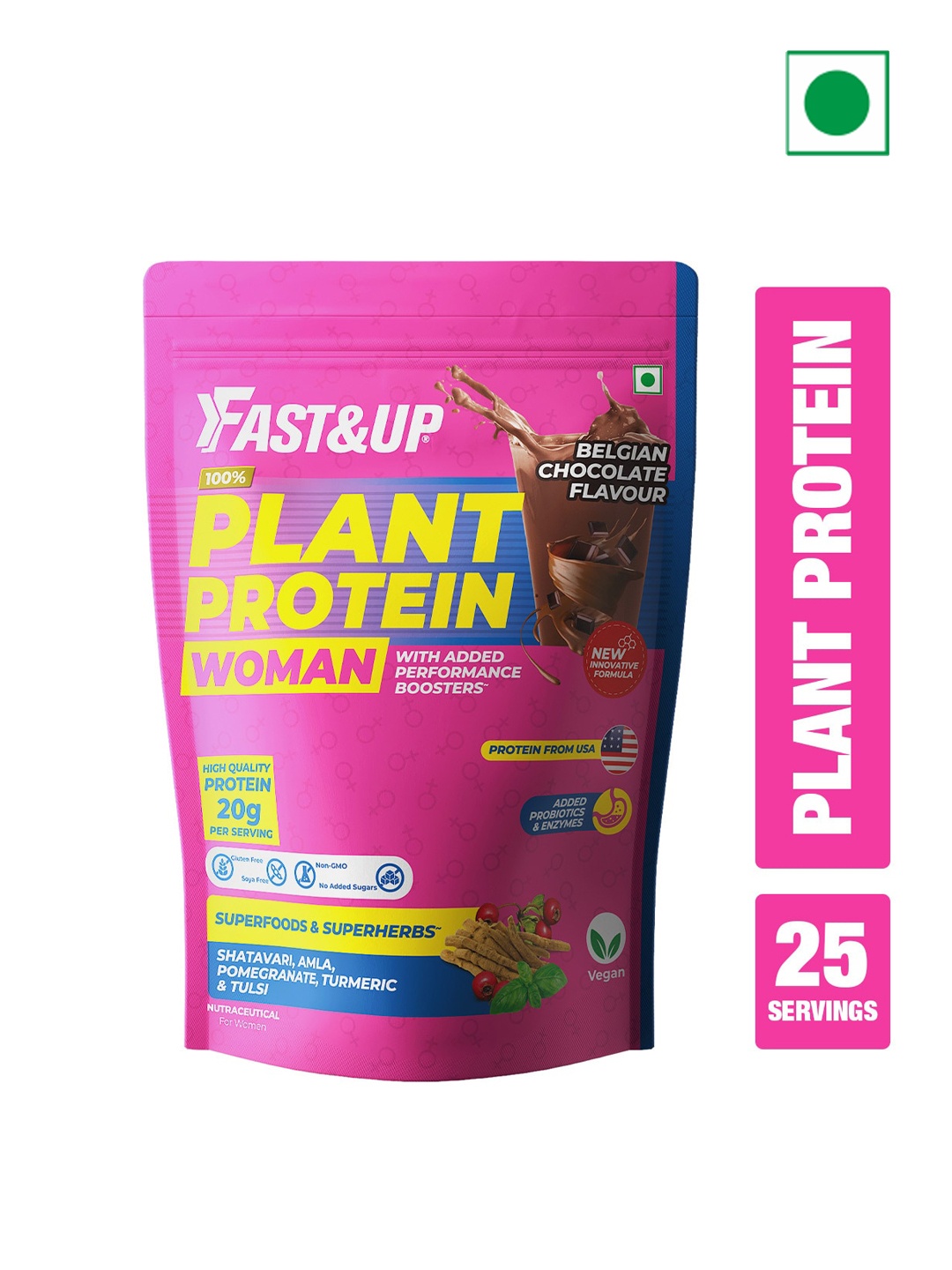 

FAST&UP Plant Protein Women Chocolate Flavour - 20 G, White