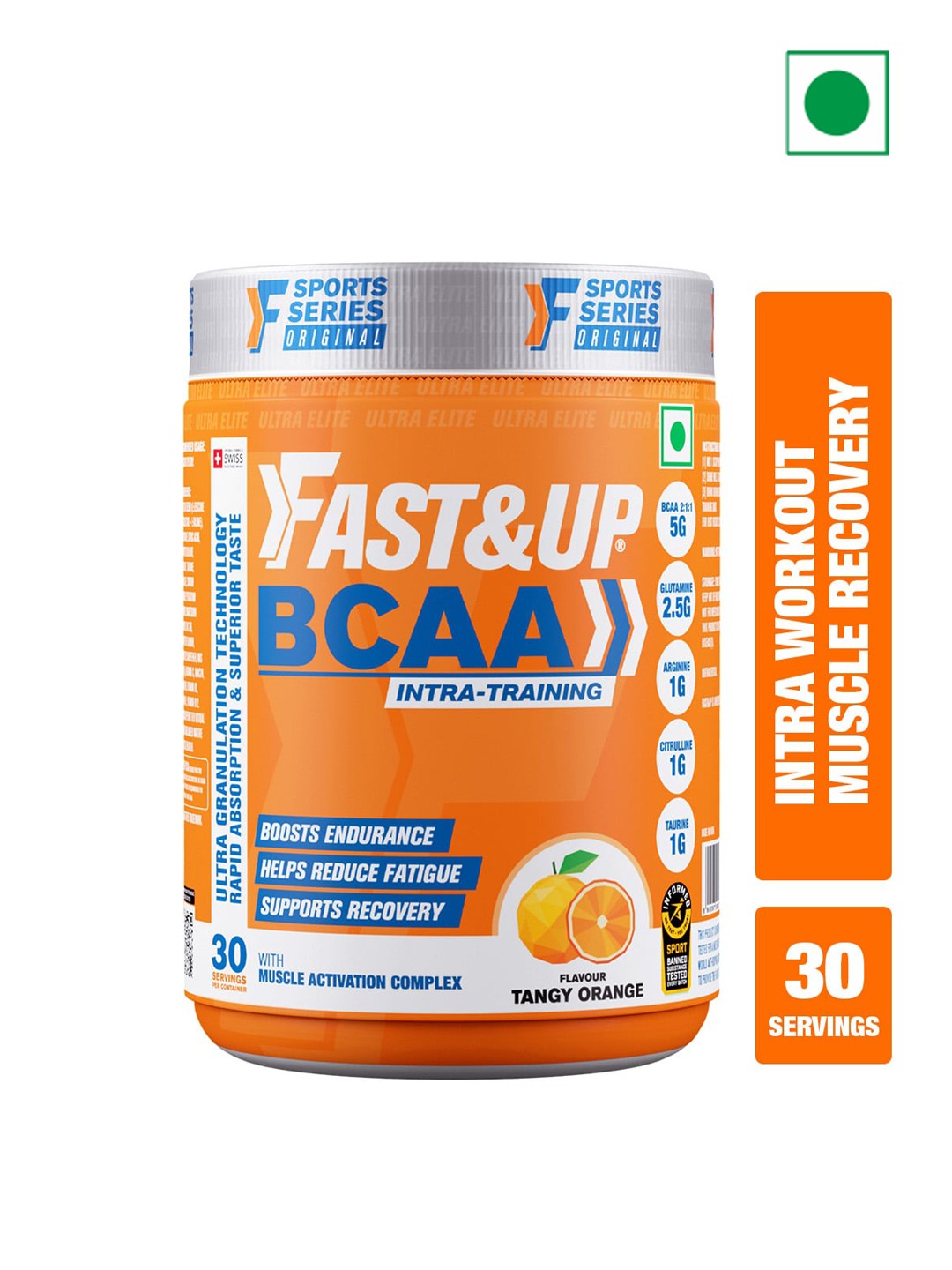 

FAST&UP BCAA Intra Training Powder For Muscle Recovery - 450g - Orange Flavor