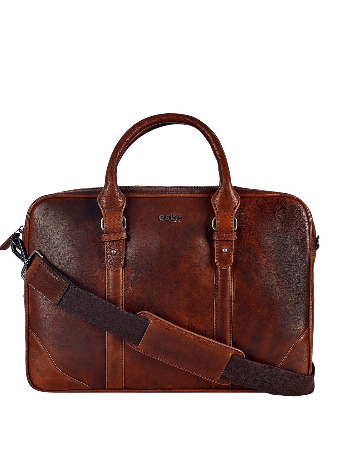 

Eske Unisex Leather Laptop Bag, Tan