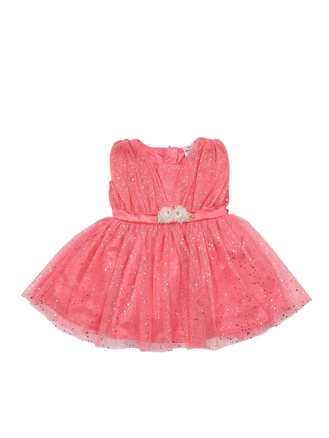 

Doodle Net Fit & Flare Dress, Peach