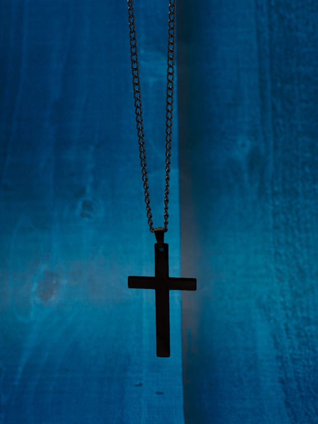 

SALTY Men Christ'S Crucifix Chain with Pendant, Black