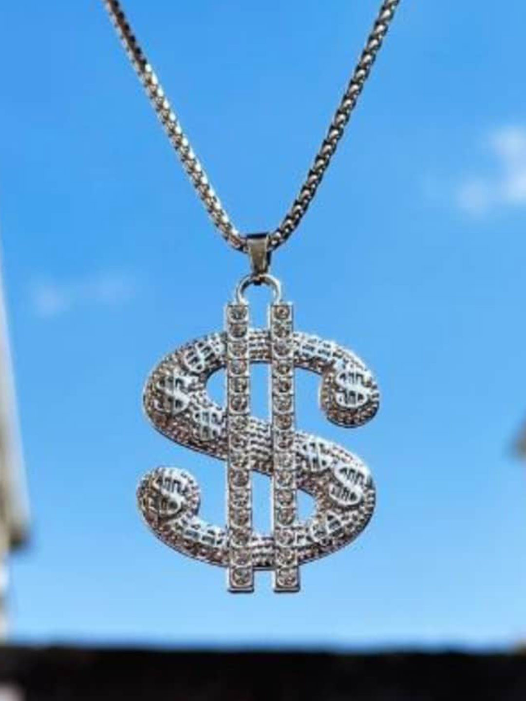 

SALTY Men Stainless Steel Pendant with Chains, Silver