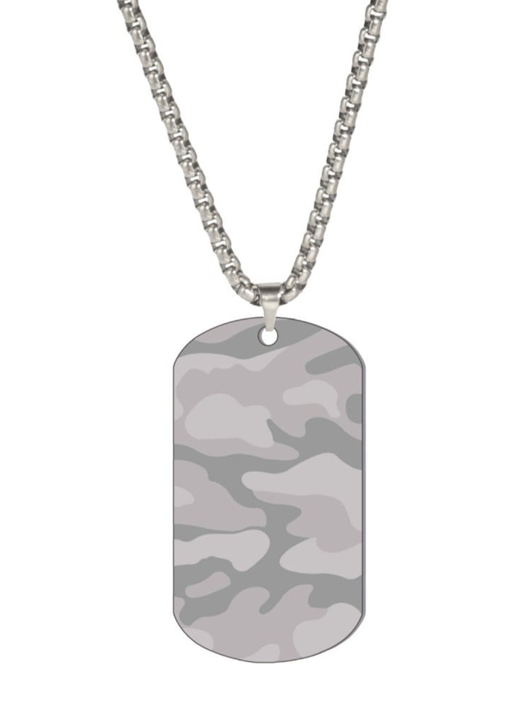 

SALTY Men Stainless Steel Pendant with Chains, Silver