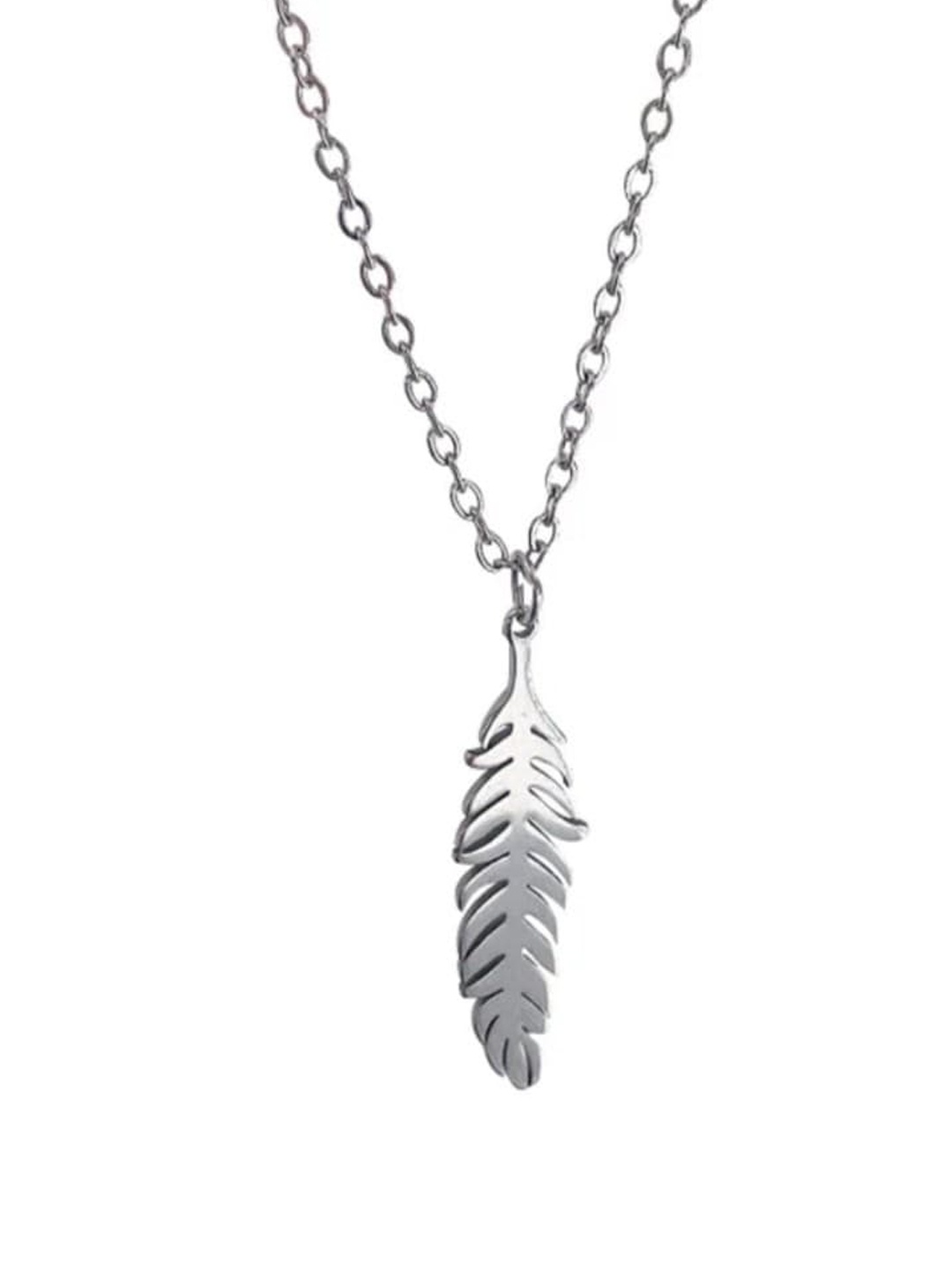 

SALTY Men Stainless Steel Pendant with Chains, Silver