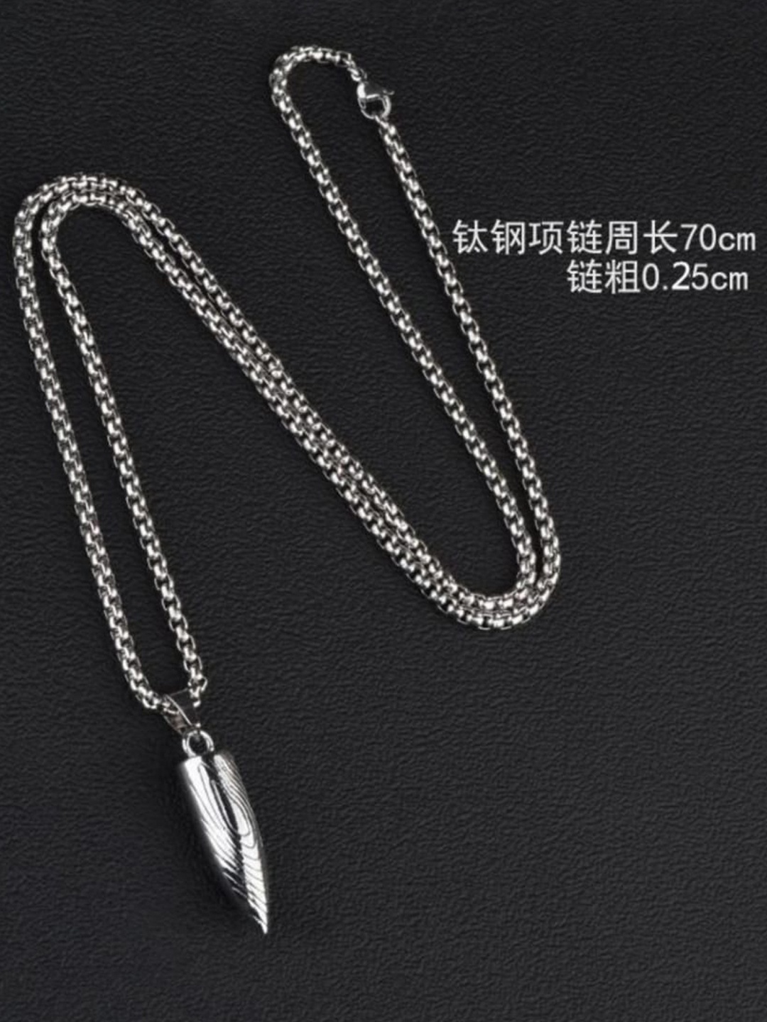 

SALTY Men Stainless Steel Quirky Pendants with Chains, Silver
