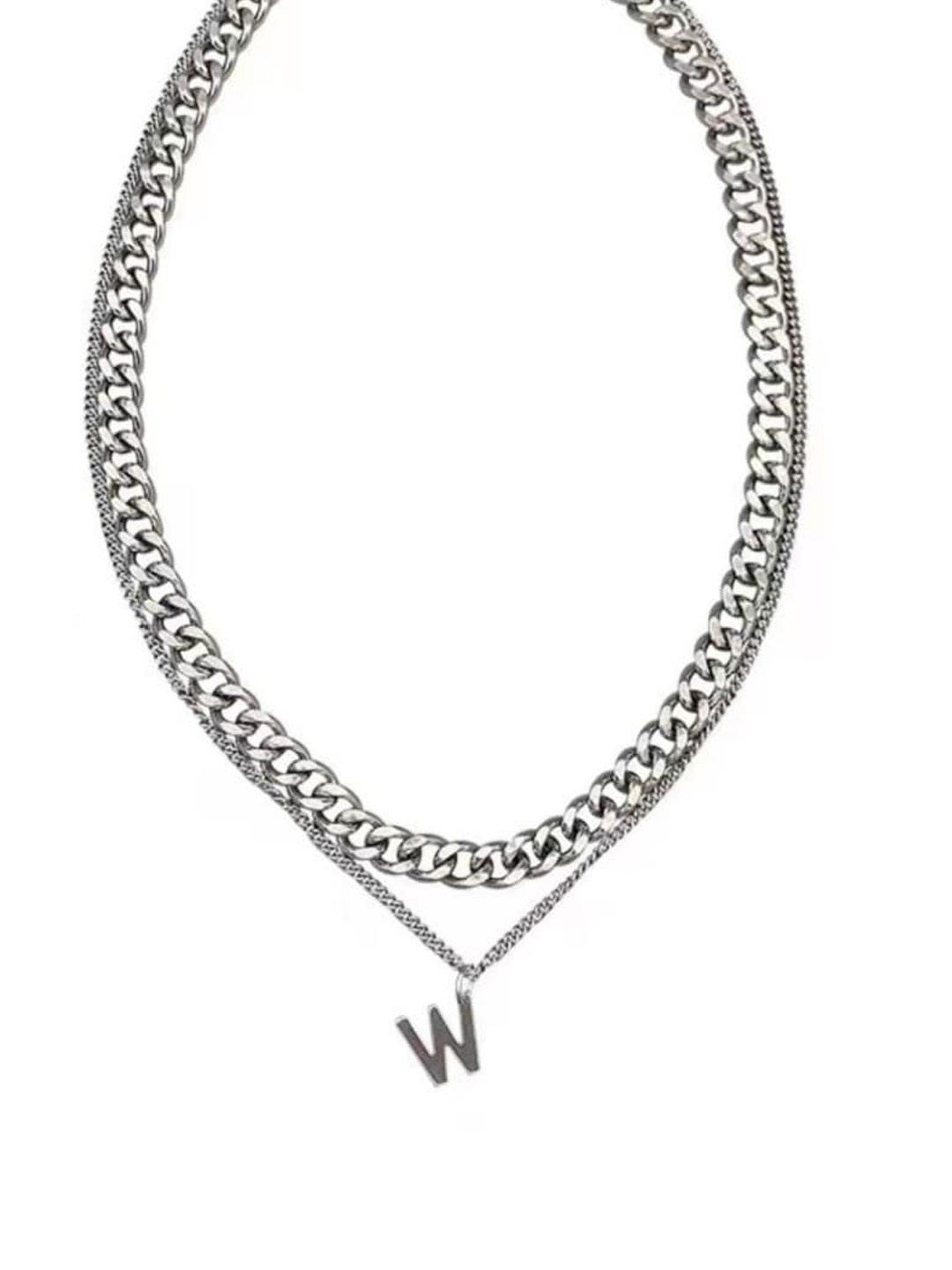 

SALTY Stainless Steel Contemporary Pendant With Chain, Silver