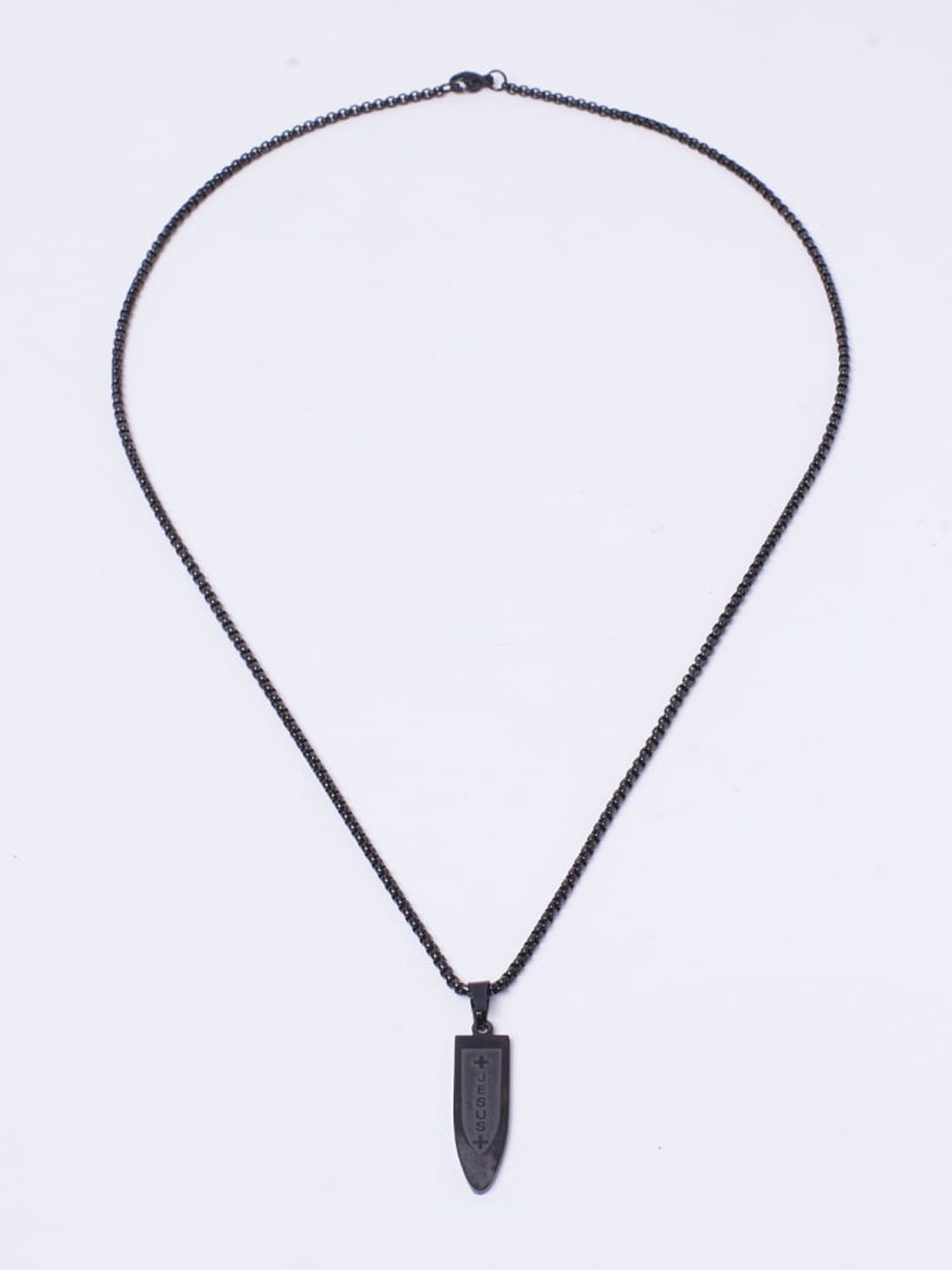 

SALTY Stainless Steel Contemporary Pendant With Chain, Black