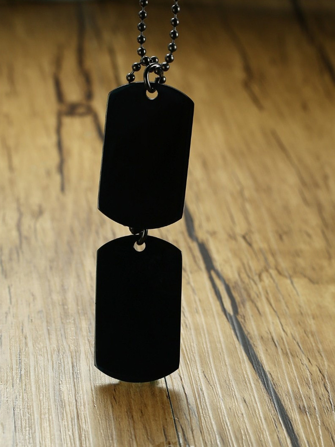 

SALTY Men Geometric Pendants With Chains, Black