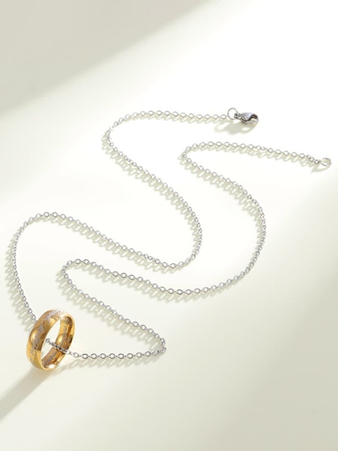 

SALTY Men Promise Ring Pendants With Chains, Gold