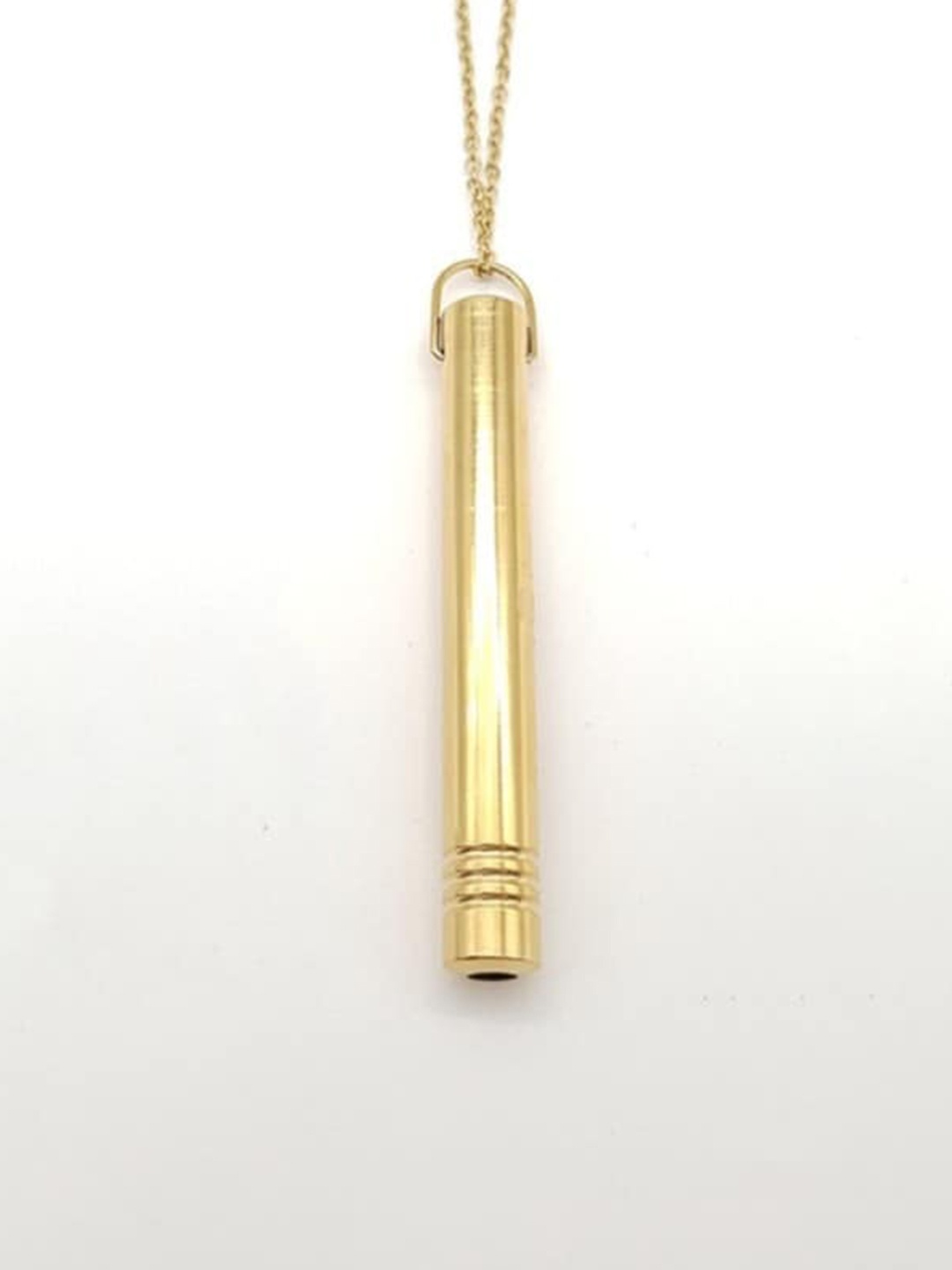 

SALTY Men Stainless Steel Teardrop Shaped Pendant with Chain, Gold
