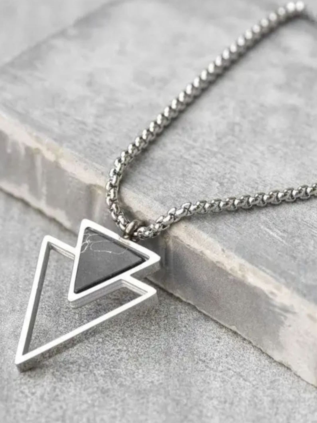 

SALTY Silver-Plated Contemporary Pendant with Chain