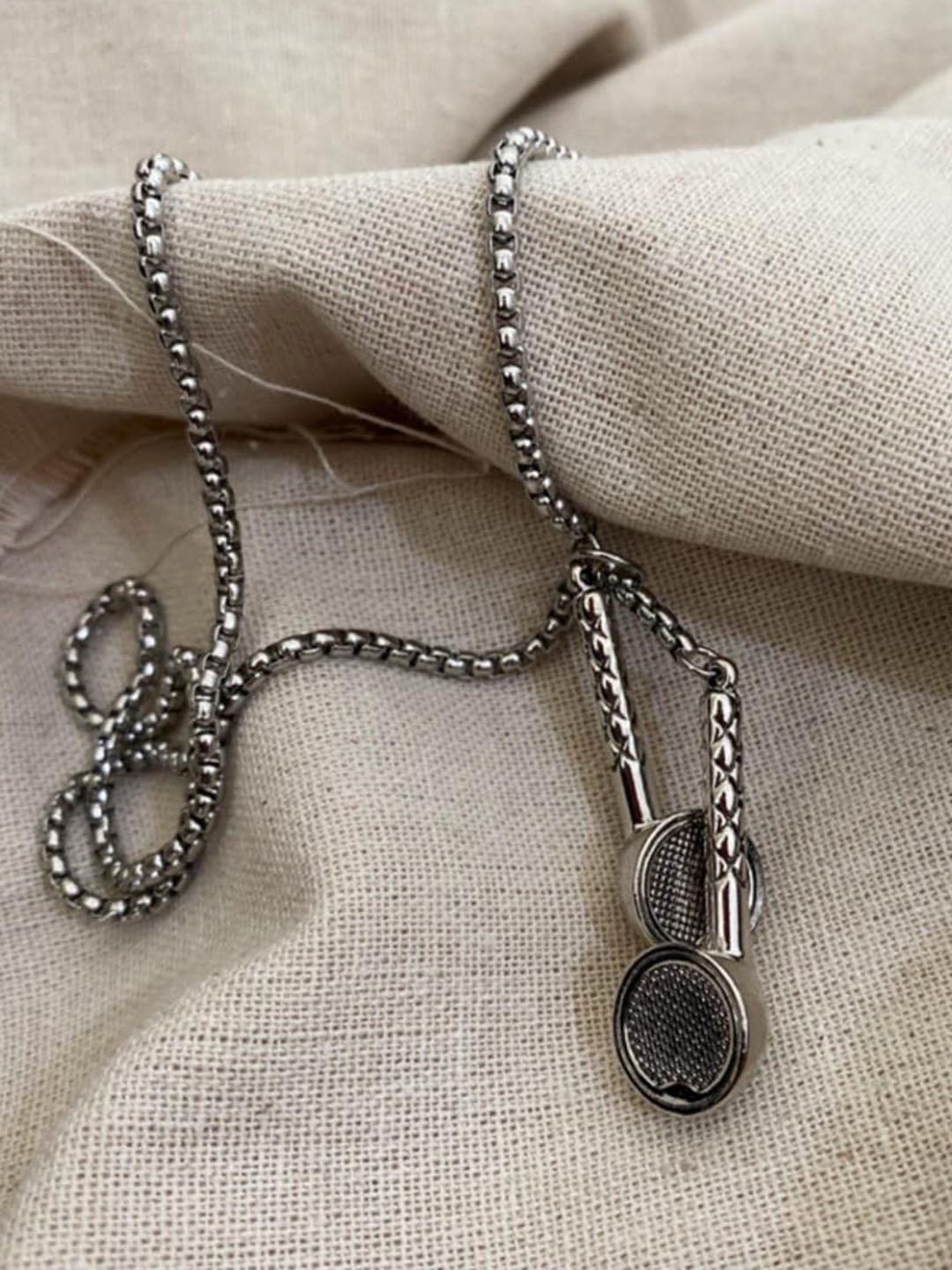 

SALTY Silver-Plated Stainless Steel Contemporary Pendants with Chains