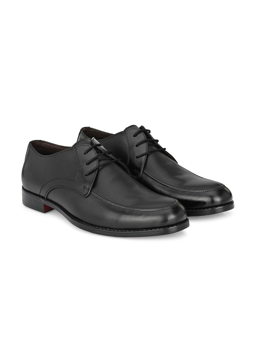 

Egoss Men Leather Formal Derbys, Black