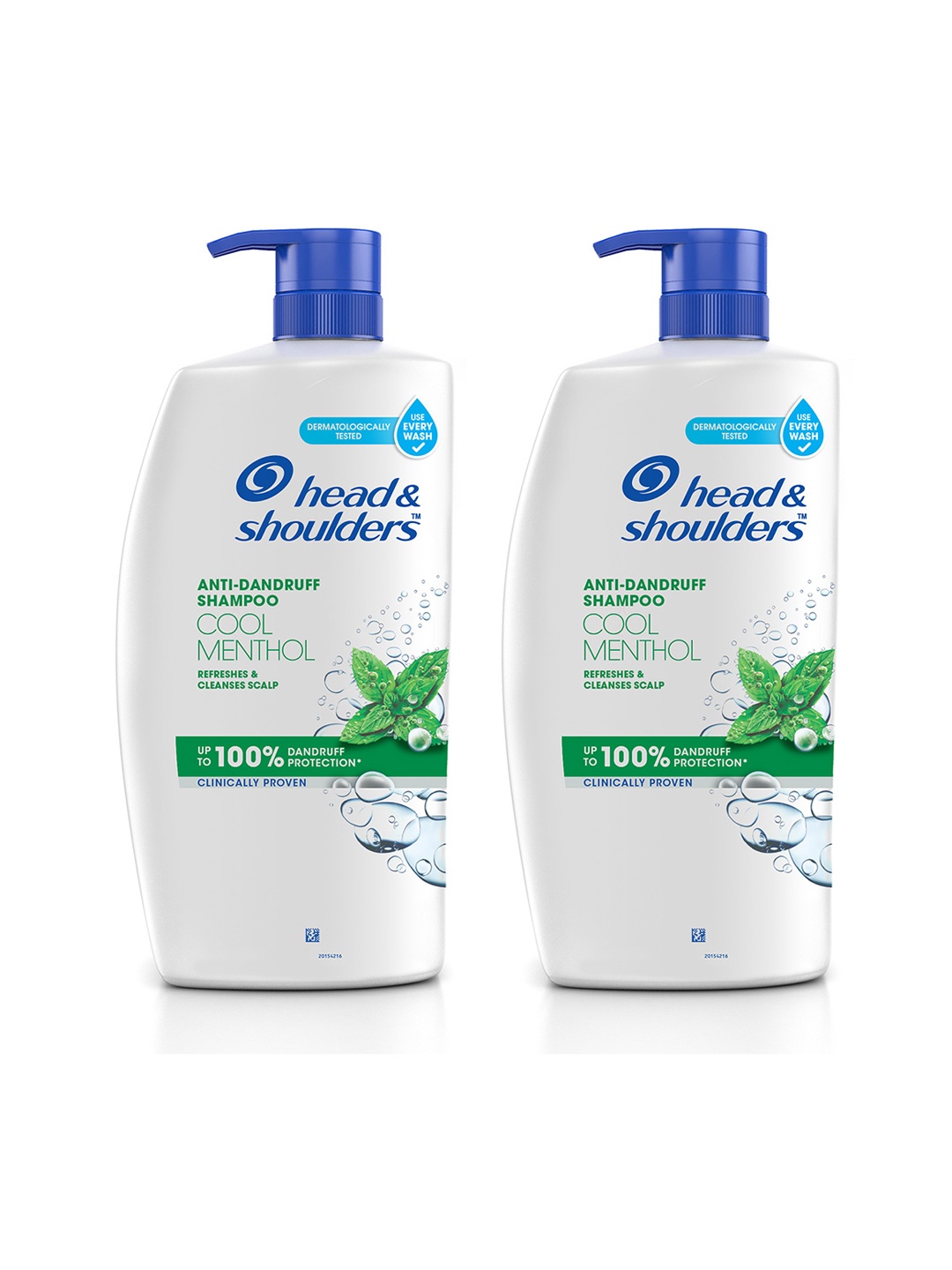 

Head & Shoulders Set of 2 Cool Menthol Anti-Dandruff Shampoo - 1 Litre Each, White