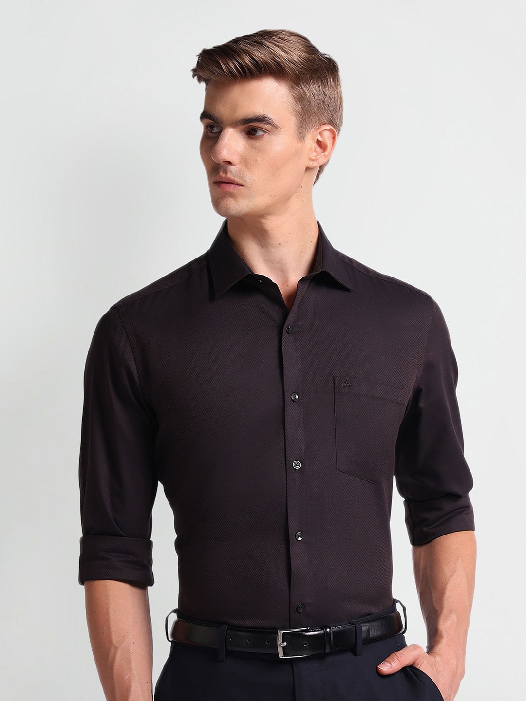 

Arrow Men Opaque Formal Shirt, Brown