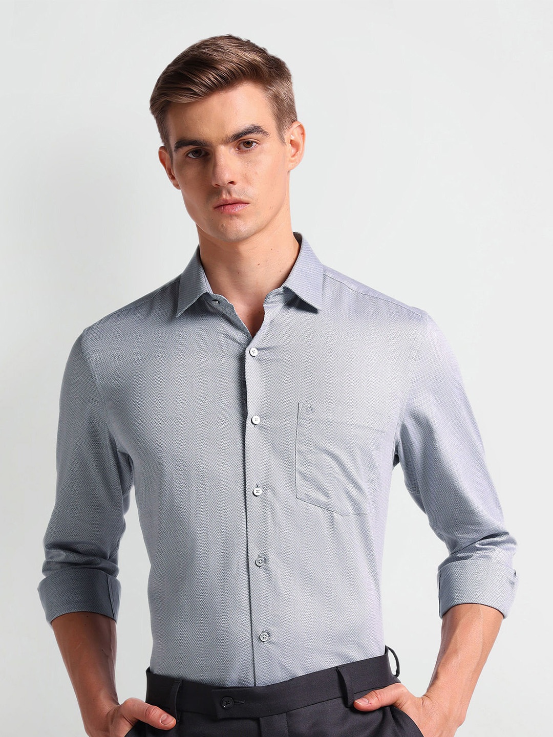 

Arrow Men Opaque Formal Shirt, Grey