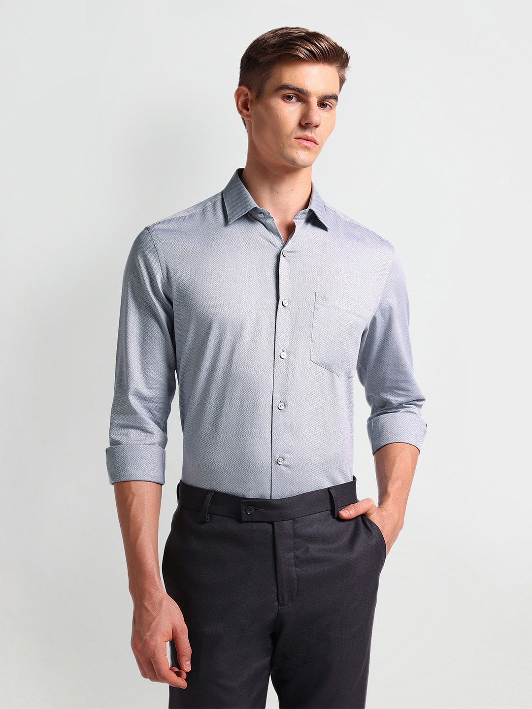 

Arrow Men Opaque Formal Shirt, Grey