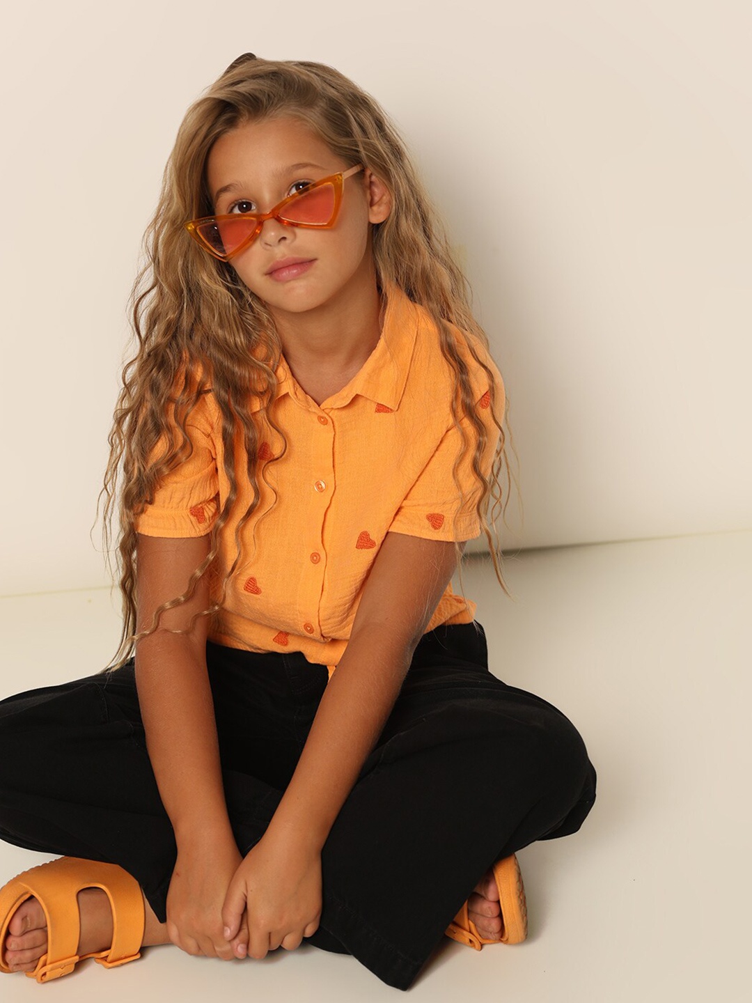 

Vero Moda Girls Opaque Casual Shirt, Orange