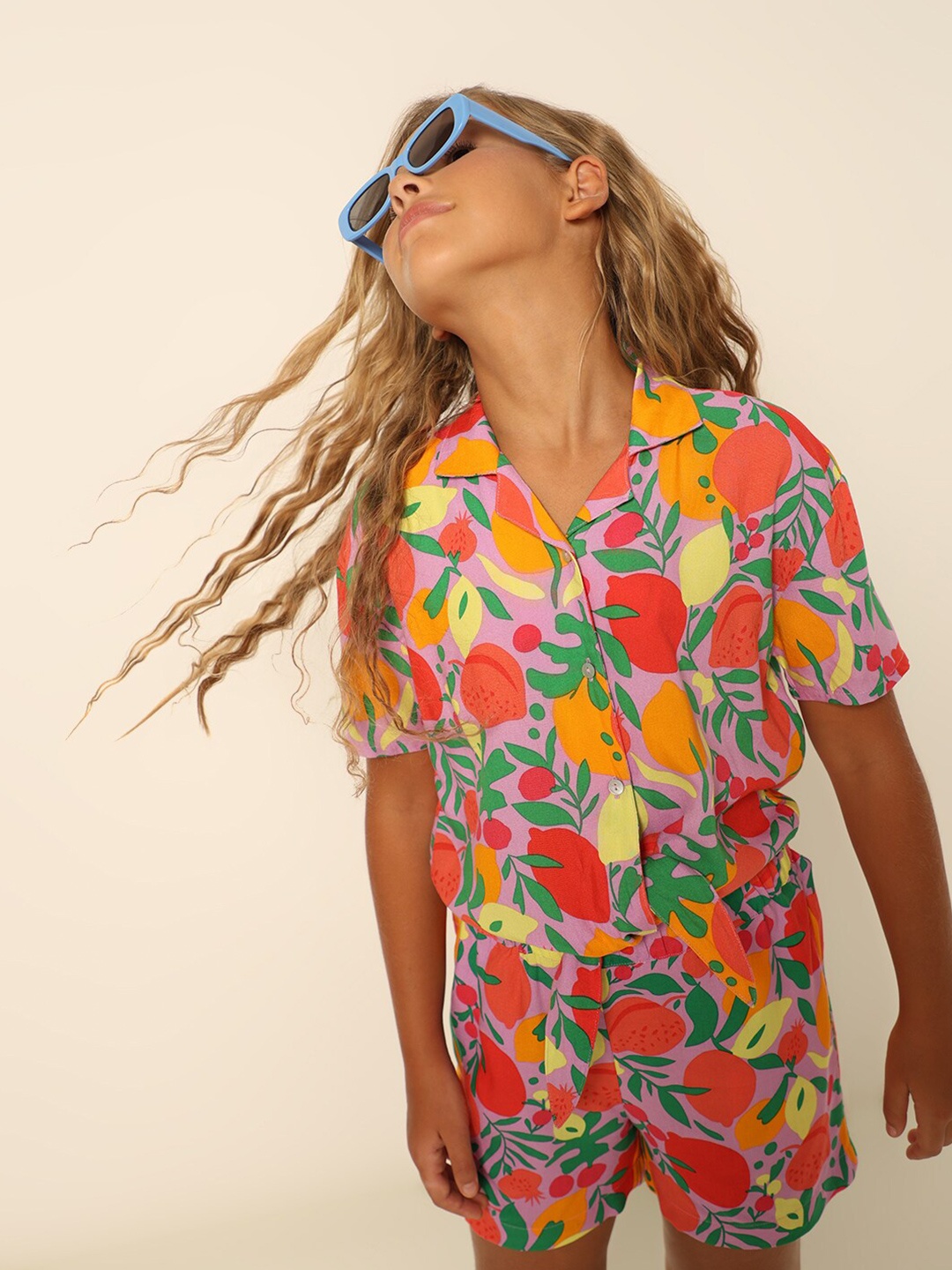 

Vero Moda Girls Opaque Printed Casual Shirt, Multi