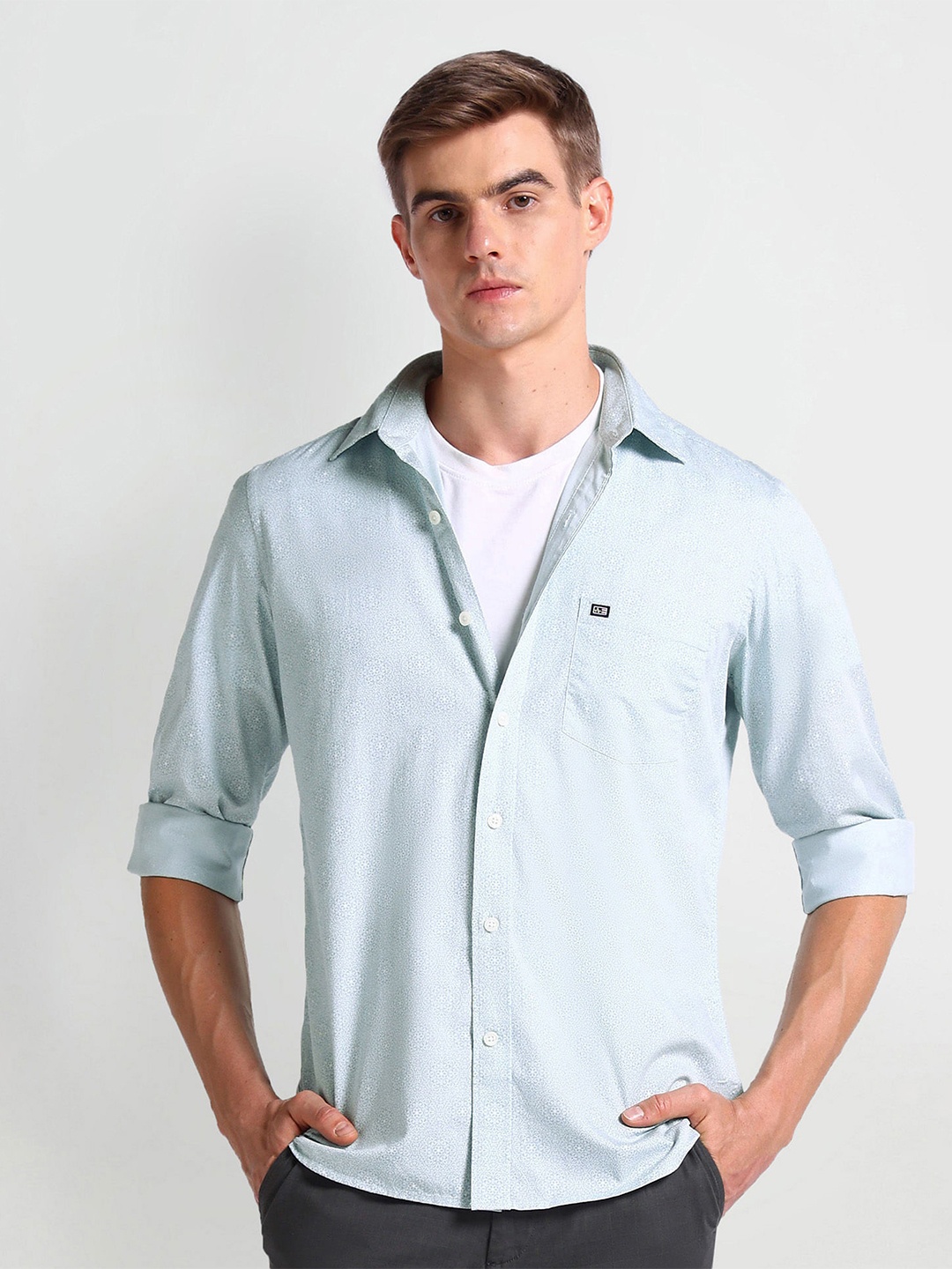 

Arrow Sport Men Slim Fit Opaque Casual Shirt, Grey