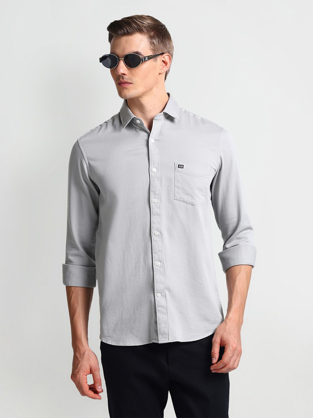 

Arrow Sport Men Slim Fit Opaque Casual Shirt, Grey