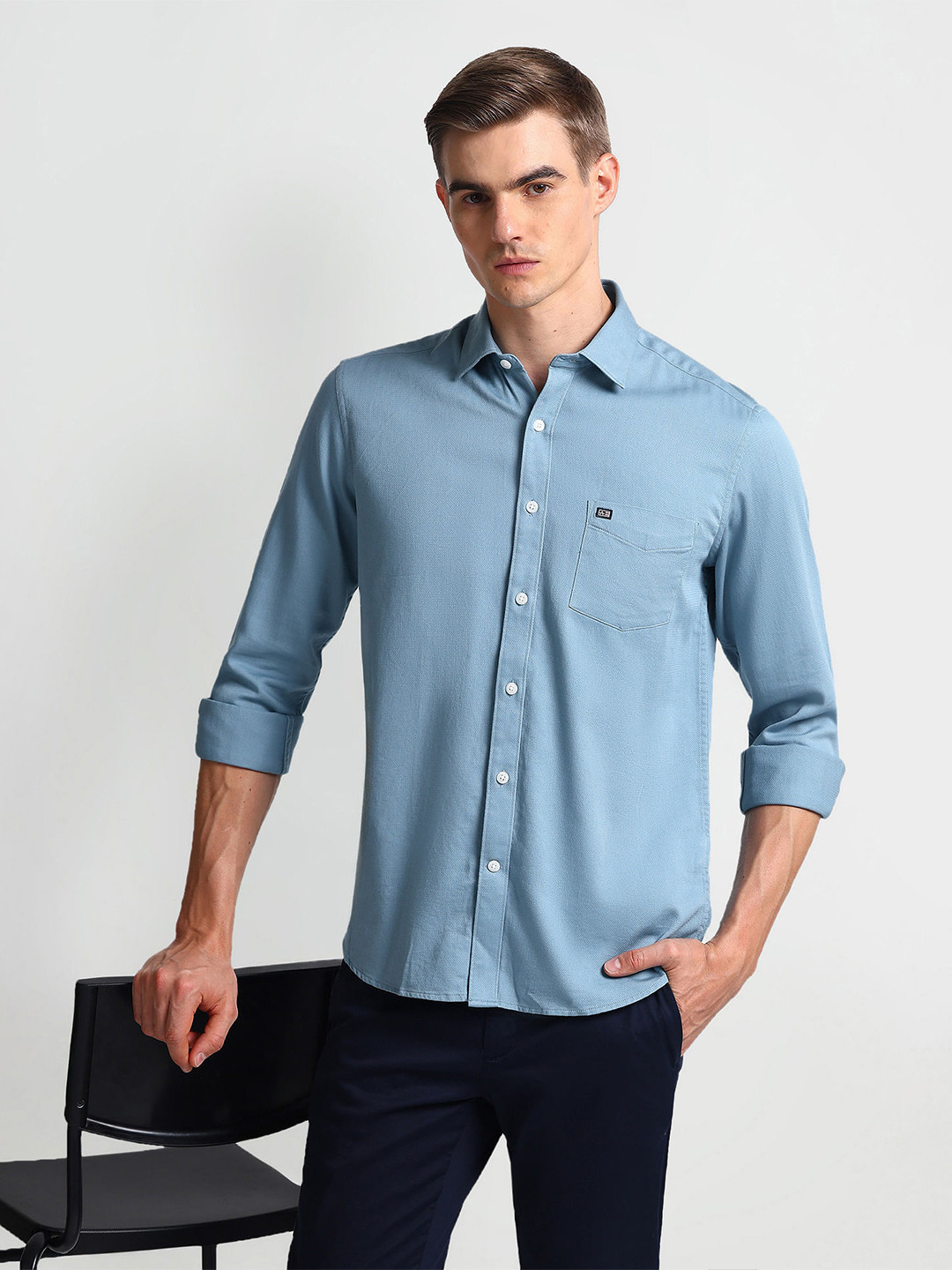 

Arrow Sport Men Slim Fit Opaque Casual Shirt, Blue