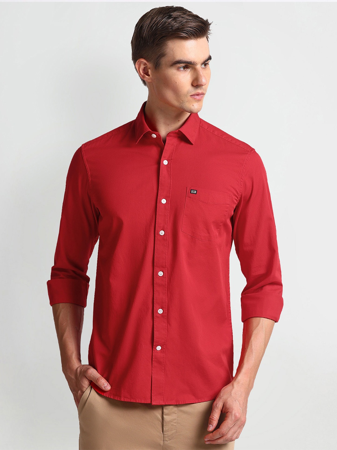 

Arrow Sport Men Slim Fit Opaque Casual Shirt, Red