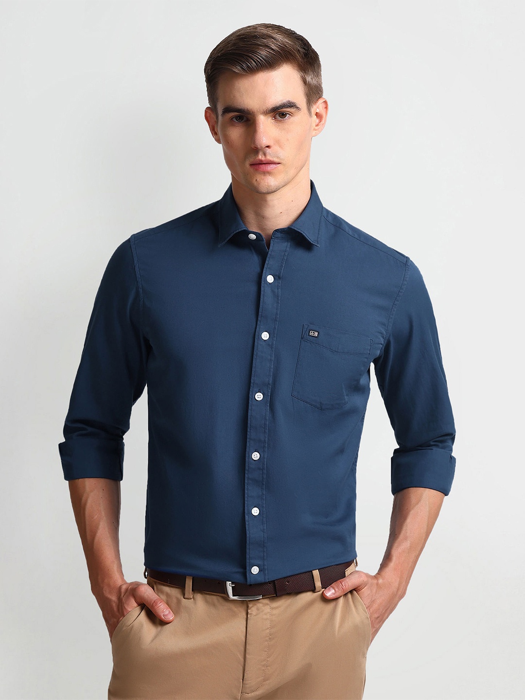 

Arrow Sport Men Slim Fit Opaque Casual Shirt, Blue