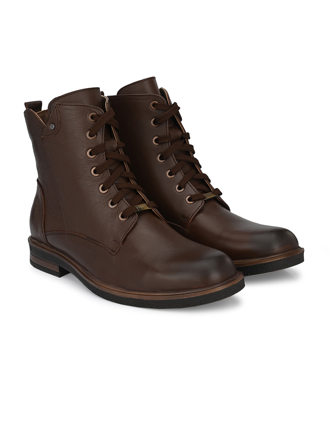 

Egoss Men High Top Leather Boots, Brown