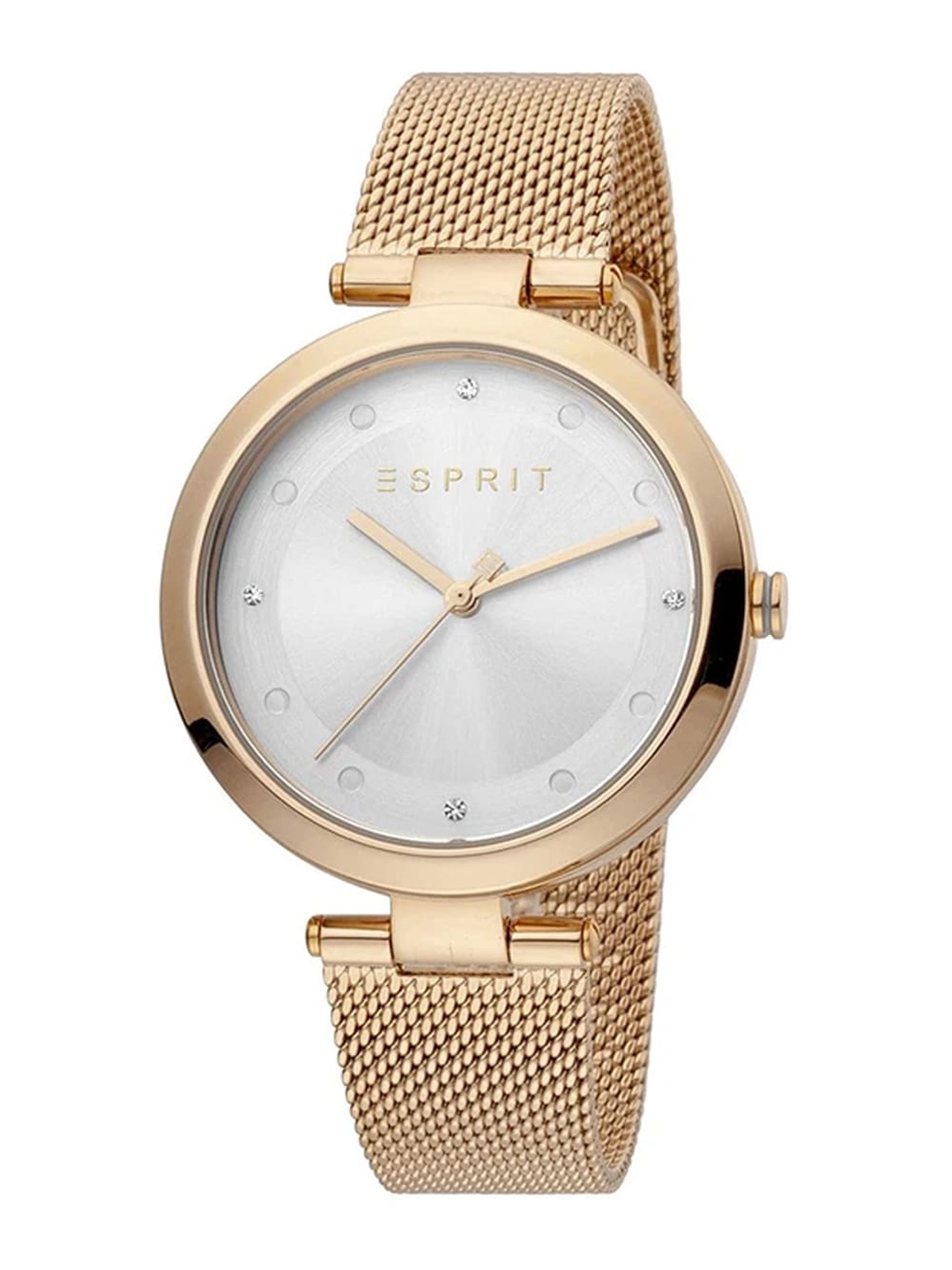 

ESPRIT Women Embellished Dial Bracelet Style Straps Round Analogue Watch ES1L165M0075, Rose gold