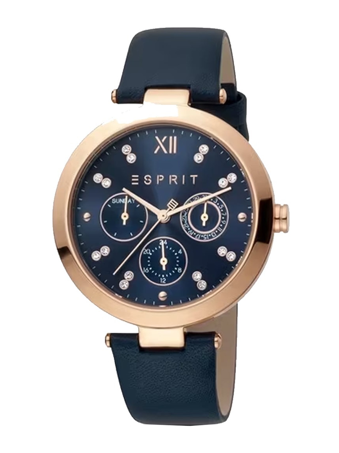 

ESPRIT Women Dial & Leather Straps Round Analogue Watch ES1L213L0035, Blue