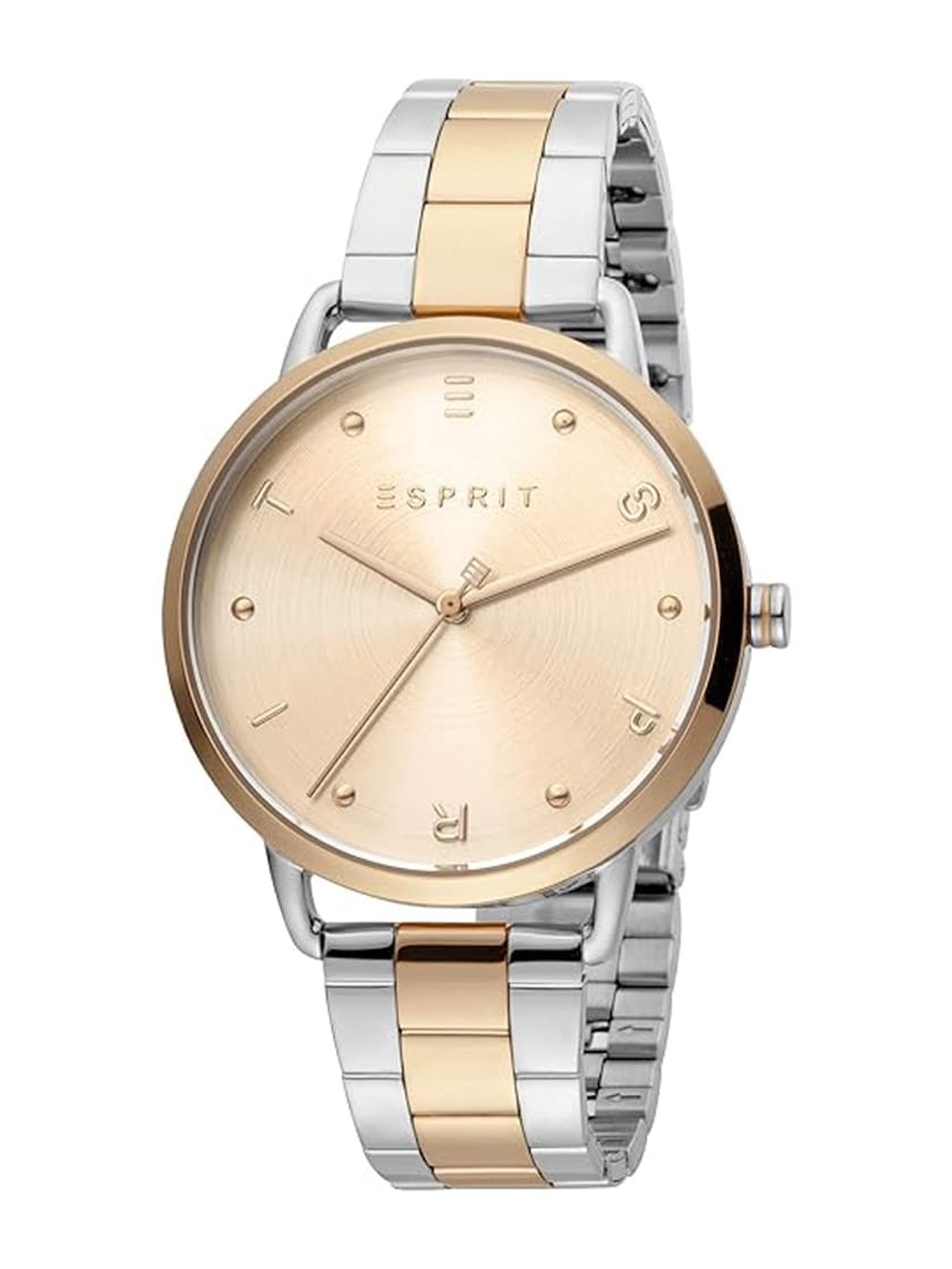 

ESPRIT Women Embellished Dial & Bracelet Style Straps Round Analogue Watch ES1L173M0105, Silver