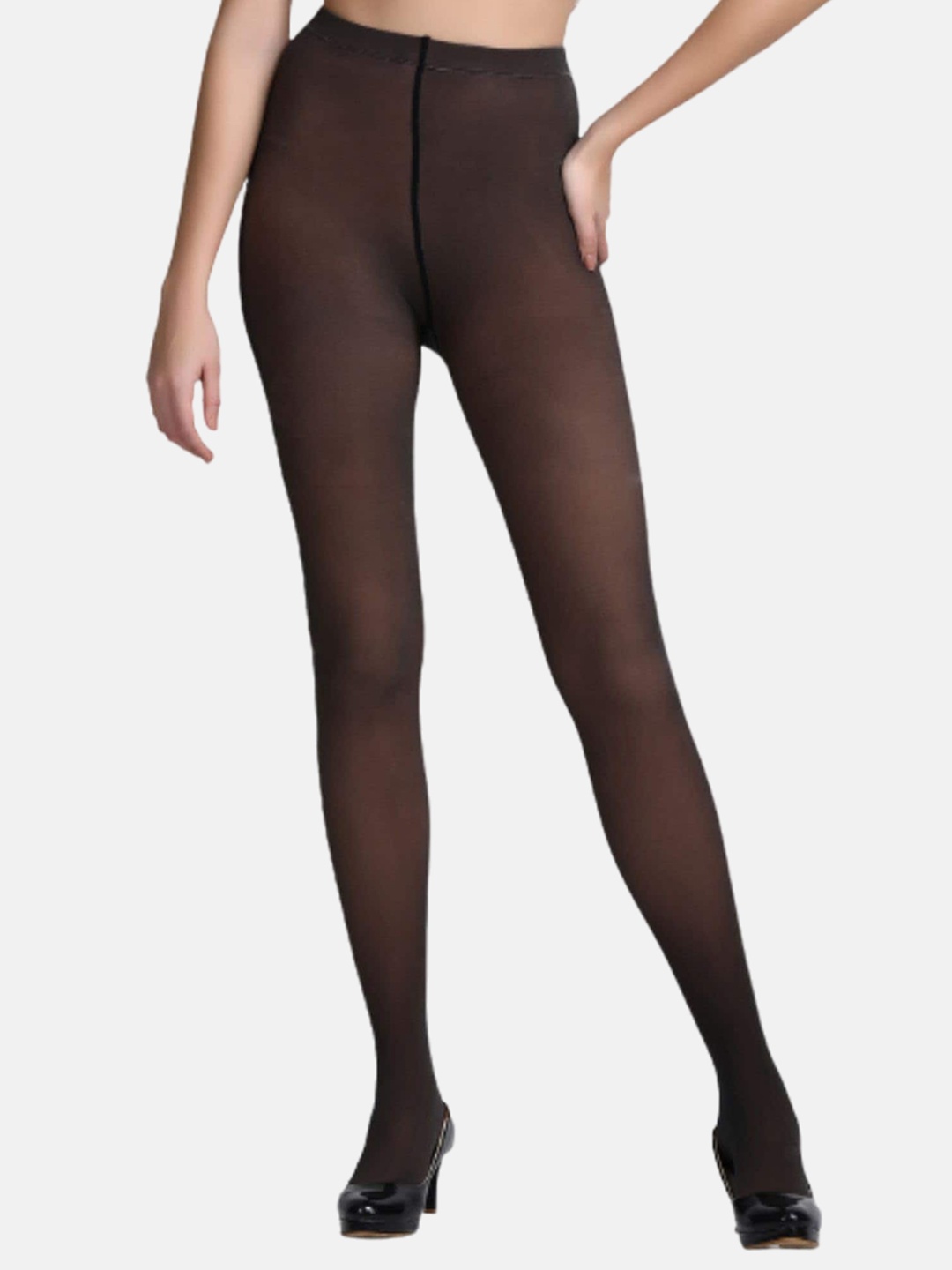 

CareDone Dual Tone Pantyhose Stockings, Black