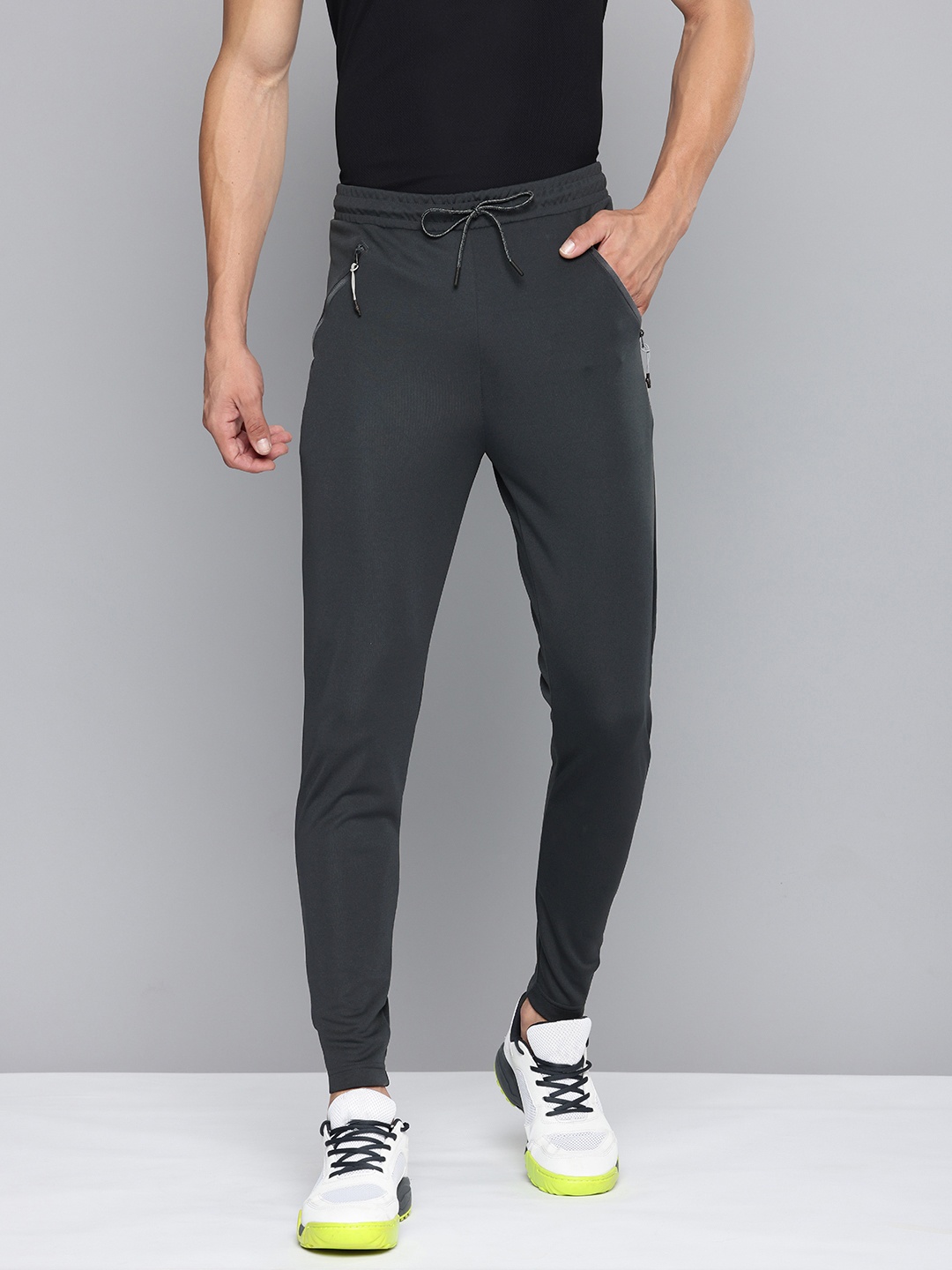 

FLX By Decathlon Men Grey Tapered Fit Quick Dry Cricket Track Pants
