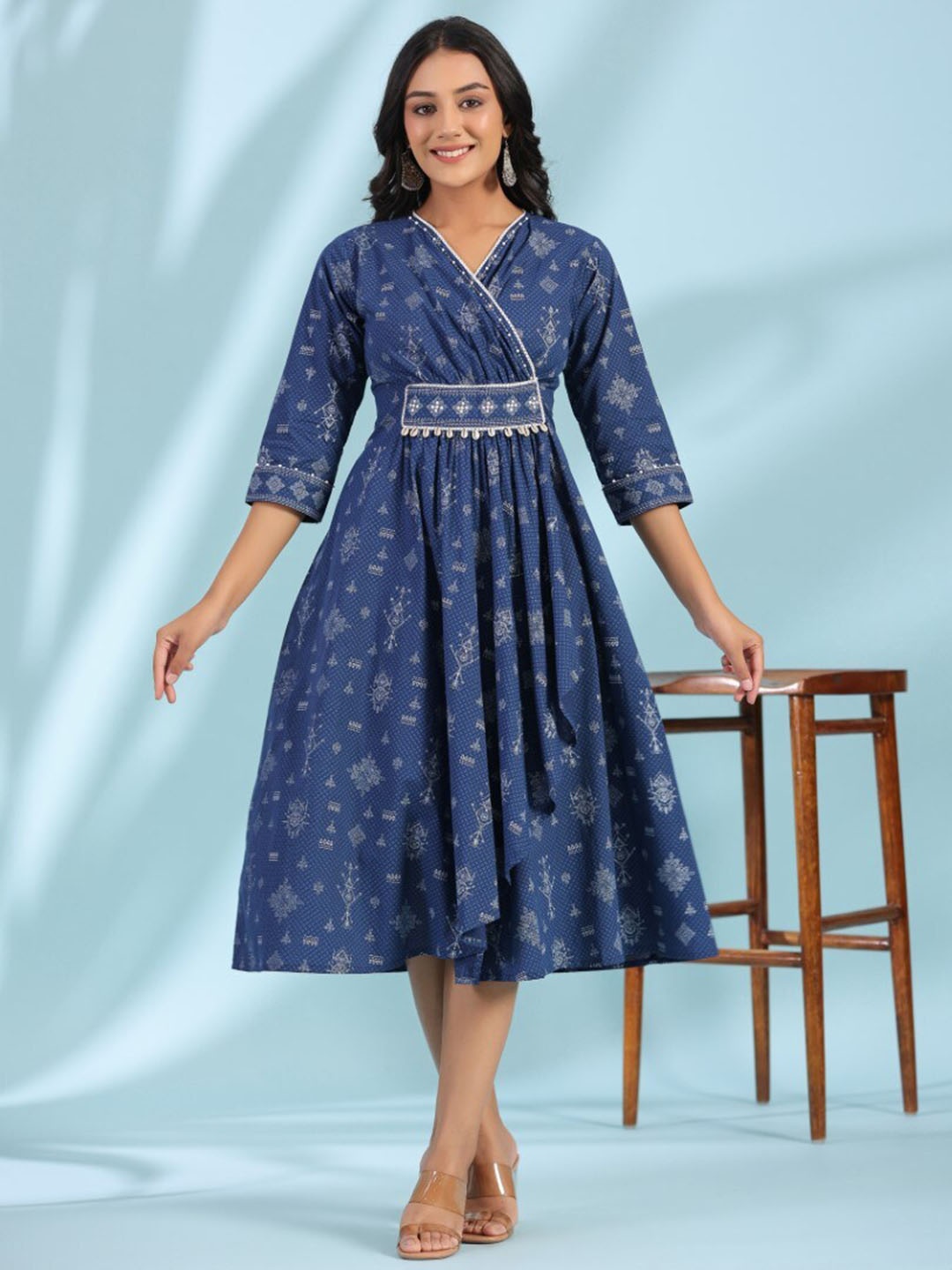

Juniper Women Fit & Flare Midi Dress, Blue