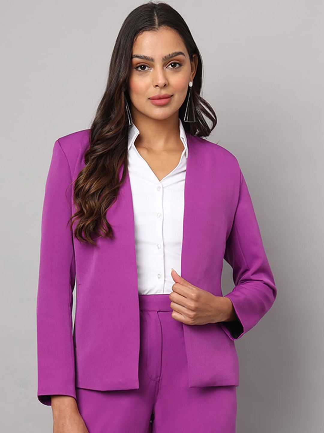 

BRINNS Open Front Formal Blazer, Purple