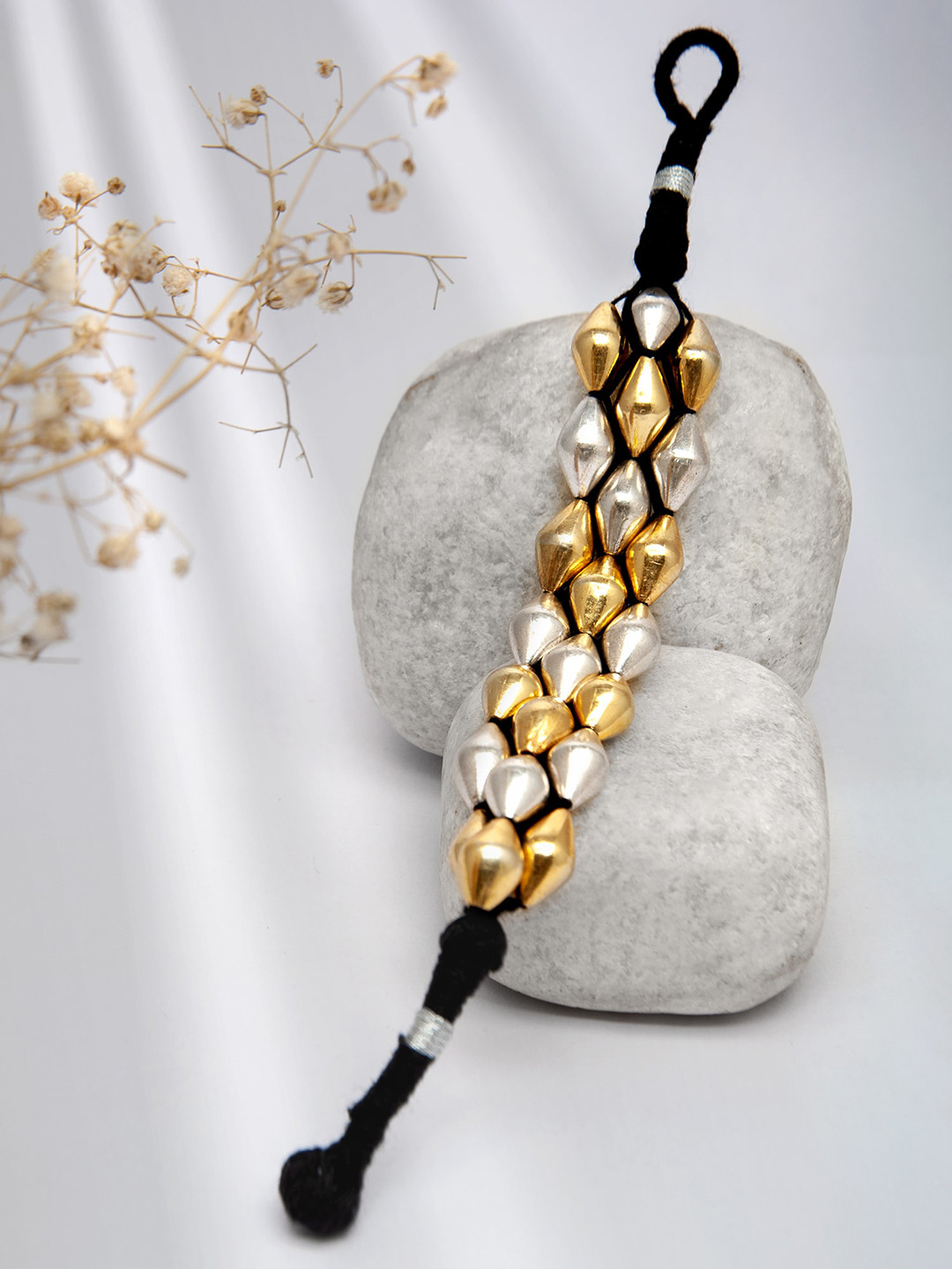 

Neeta Boochra Women 925 Sterling Silver 22K Gold-Plated Wraparound Bracelet