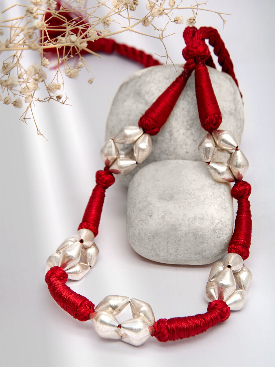 

Neeta Boochra 925 Sterling Silver Gold-Plated Necklace, White