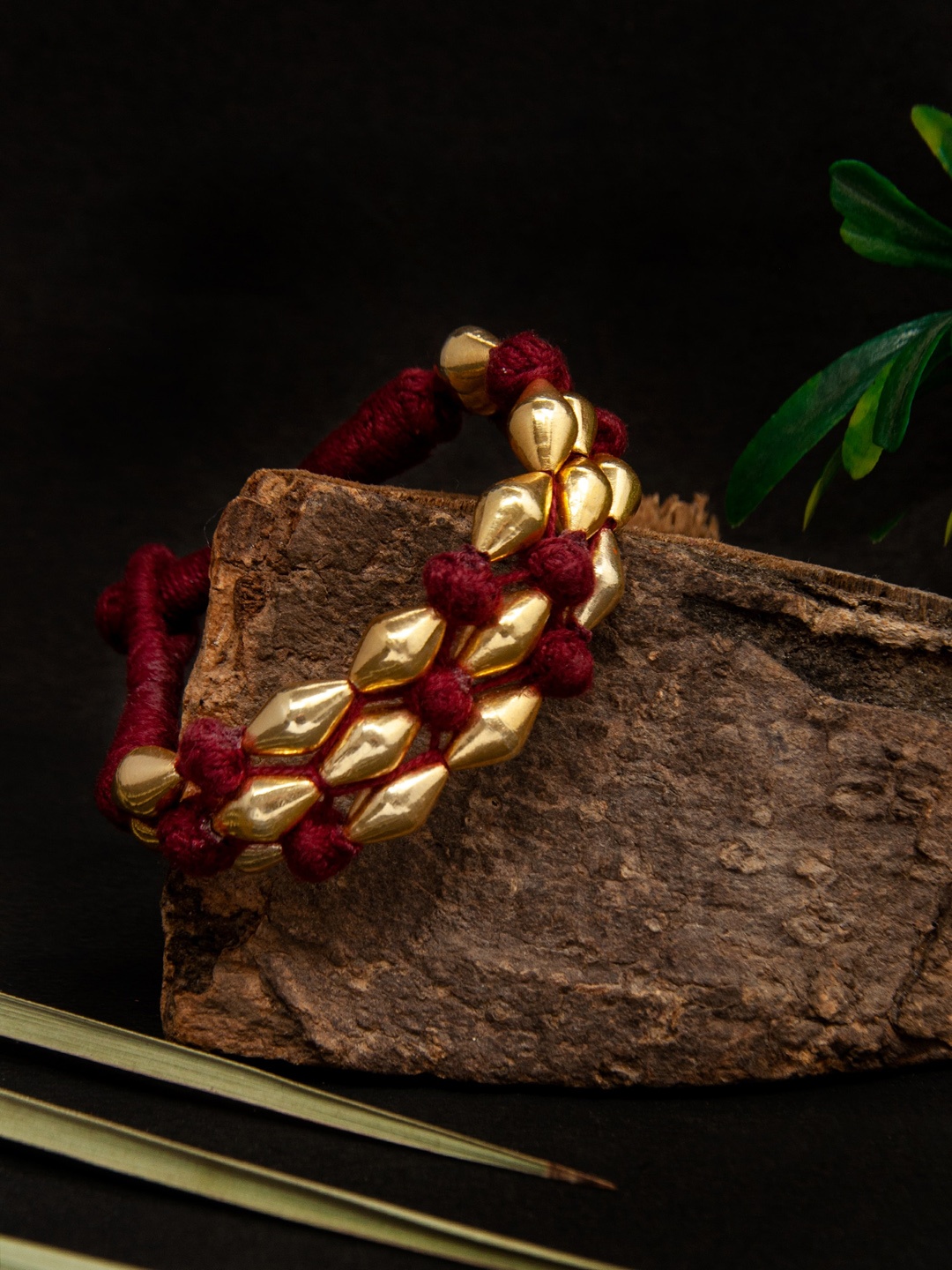 

Neeta Boochra 925 Sterling Silver 22K Gold-Plated Wraparound Bracelet