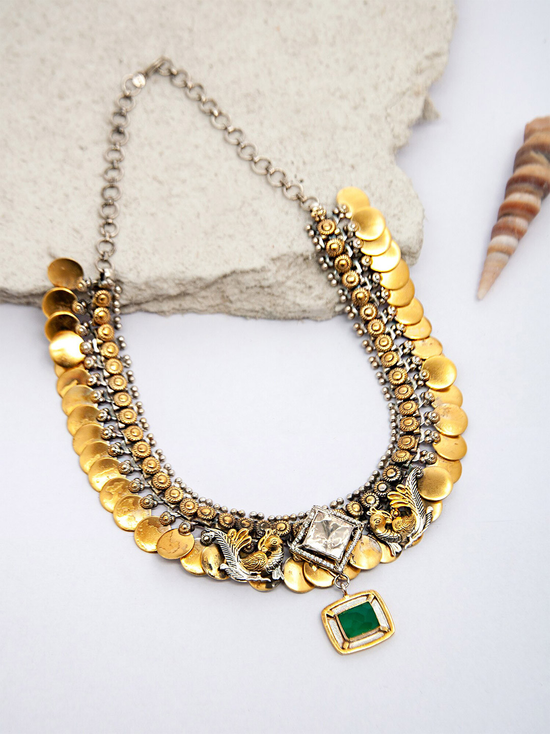 

Neeta Boochra 925 Sterling Silver Gold-Plated Necklace